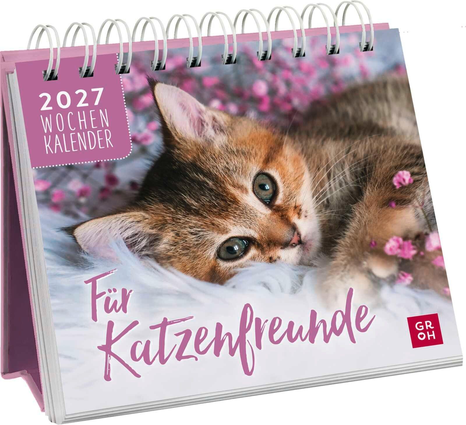 Vorderes Coverbild Mini-Wochenkalender 2027: Für Katzenfreunde