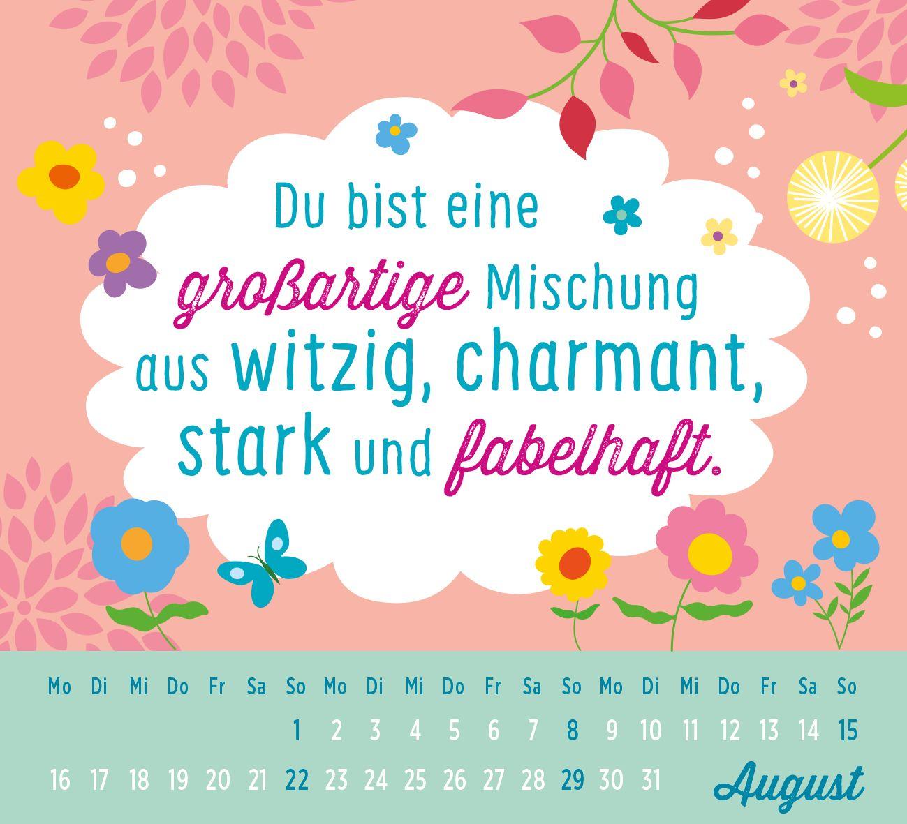 Beispielinhalt (Bild) Mini-Kalender 2027: Für eine tolle Freundin wie dich