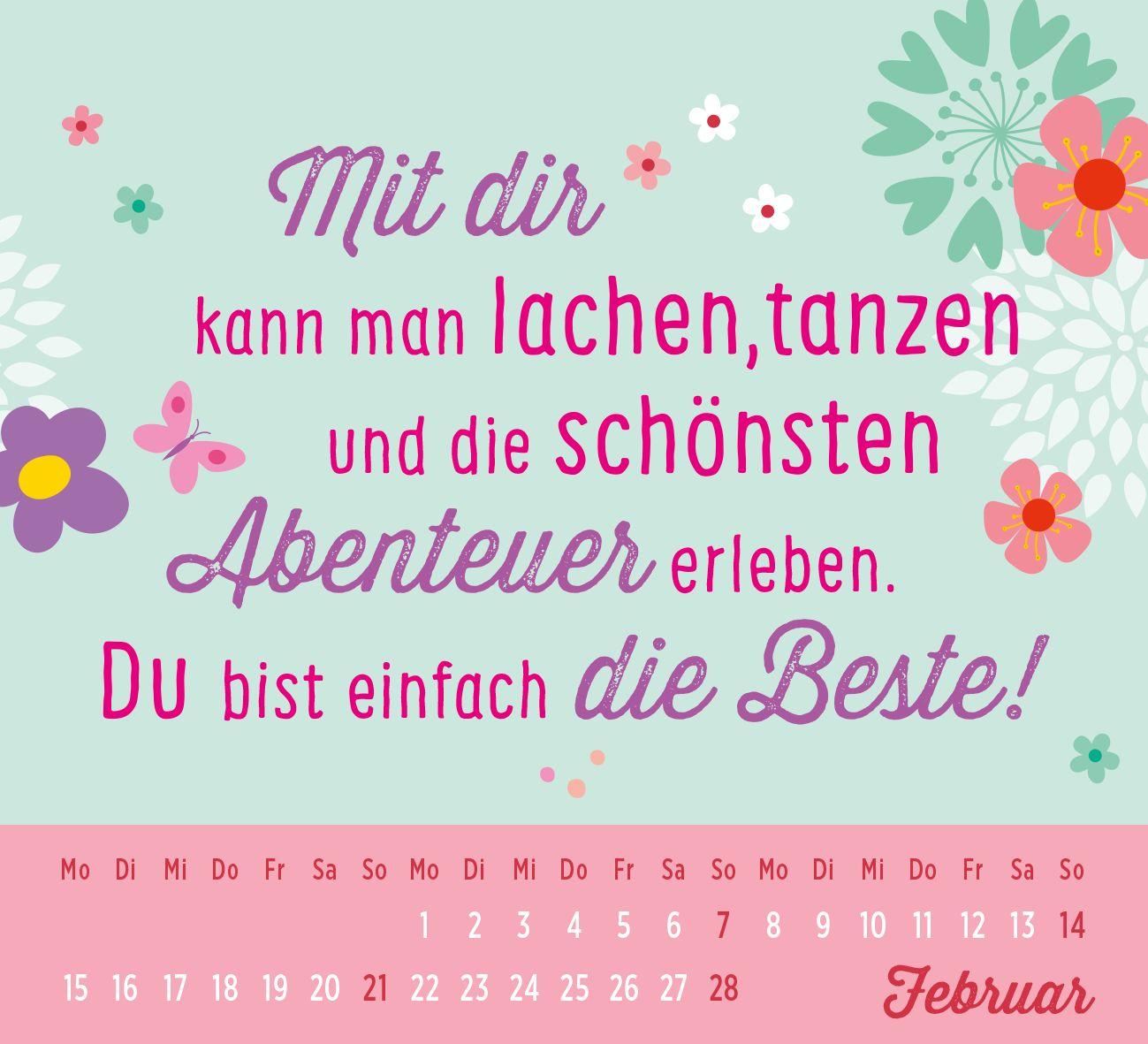 Beispielinhalt (Bild) Mini-Kalender 2027: Für eine tolle Freundin wie dich