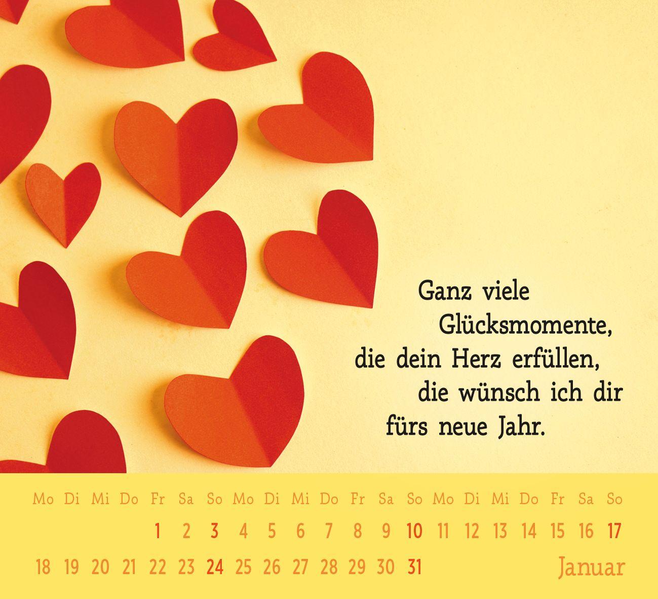 Beispielinhalt (Bild) Mini-Kalender 2027: Der kleine Glückskalender
