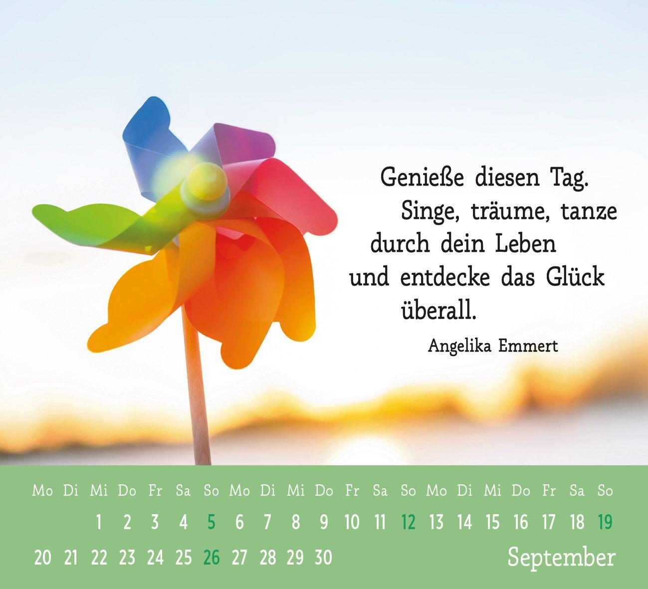 Beispielinhalt (Bild) Mini-Kalender 2027: Der kleine Glückskalender