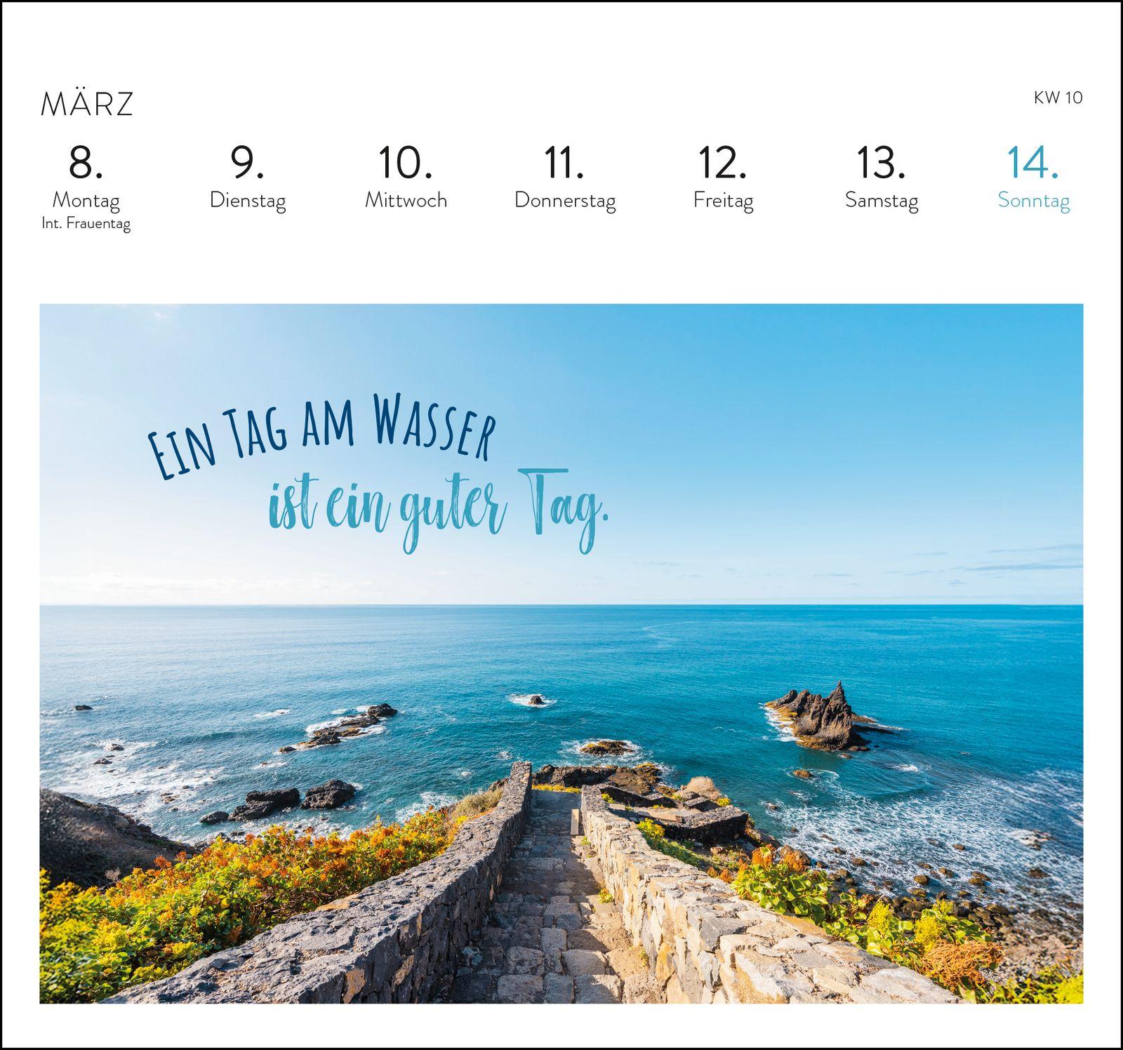 Beispielinhalt (Bild) Postkartenkalender 2027: Träume vom Meer