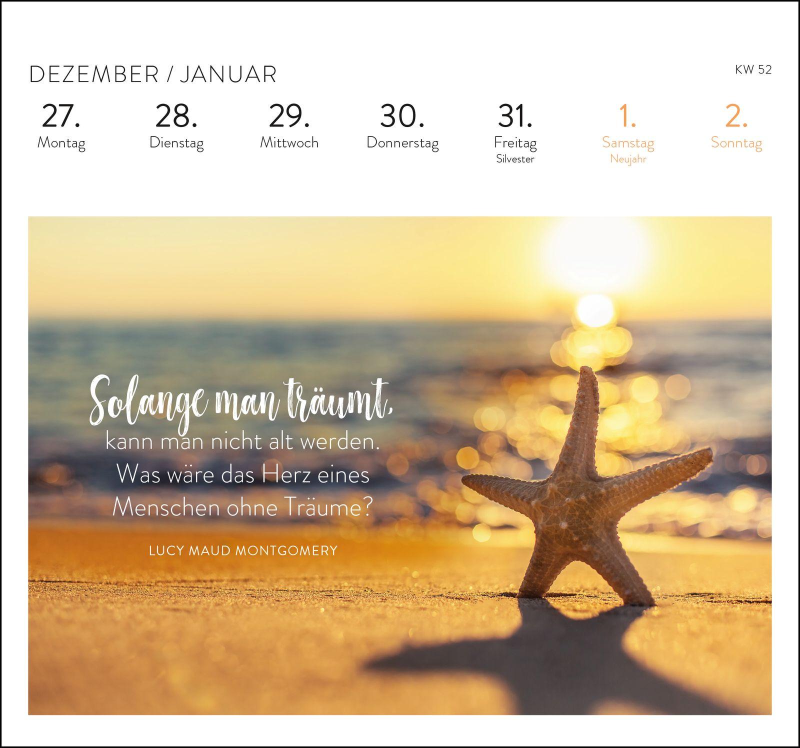 Beispielinhalt (Bild) Postkartenkalender 2027: Träume vom Meer