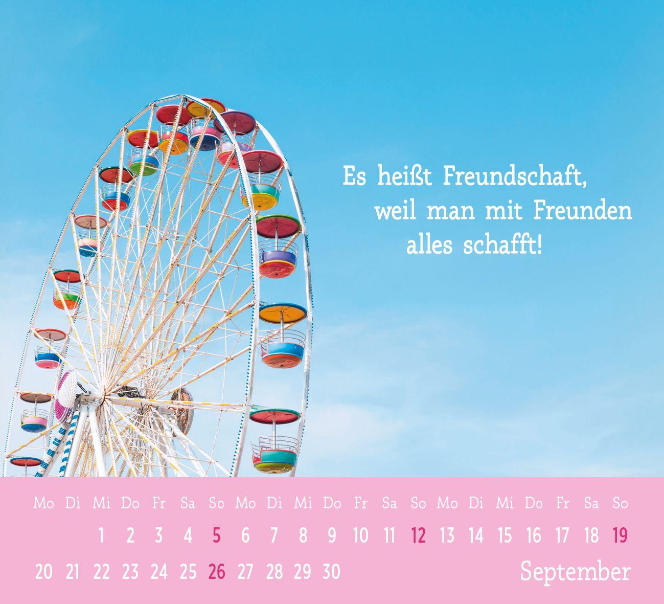 Beispielinhalt (Bild) Mini-Kalender 2027: Der kleine Freundschaftskalender