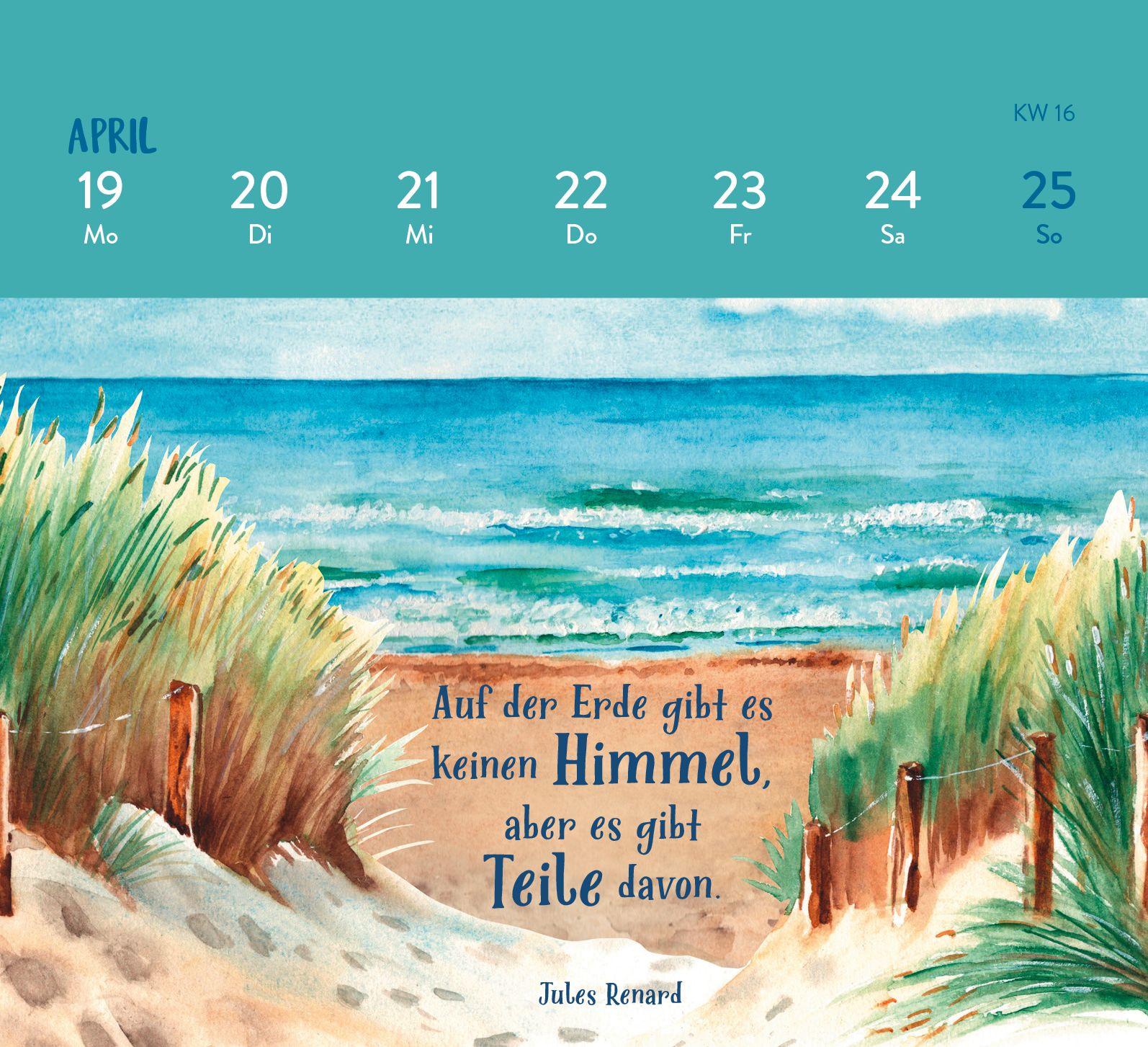 Beispielinhalt (Bild) Mini-Wochenkalender 2027: MEER ist Balsam für die Seele