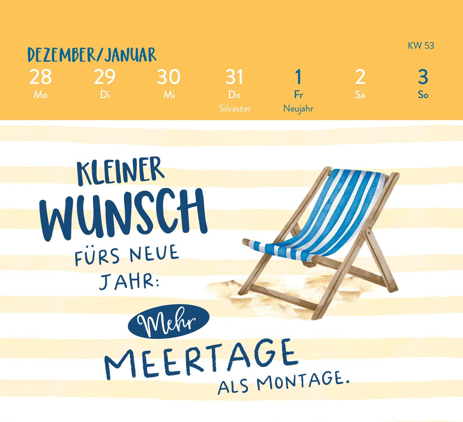 Beispielinhalt (Bild) Mini-Wochenkalender 2027: MEER ist Balsam für die Seele