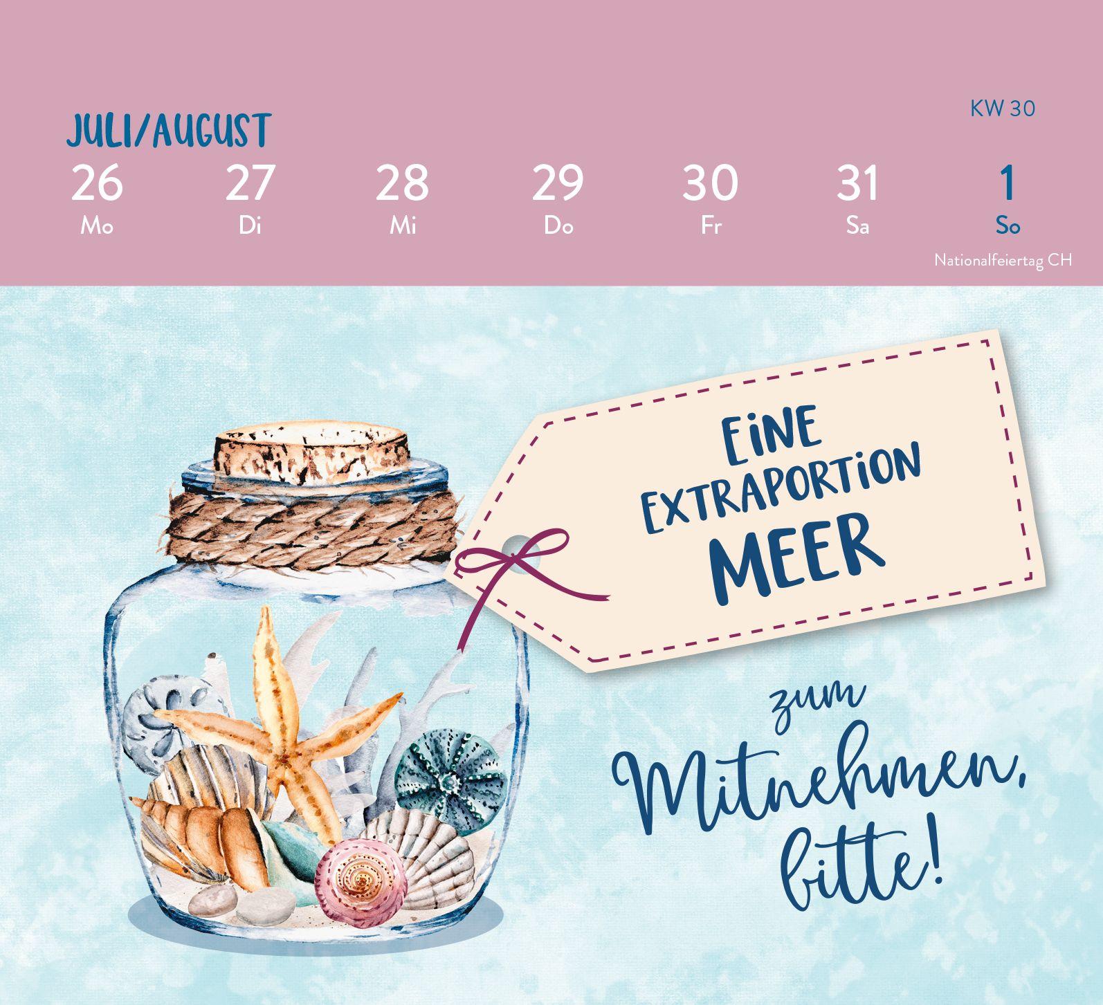 Beispielinhalt (Bild) Mini-Wochenkalender 2027: MEER ist Balsam für die Seele