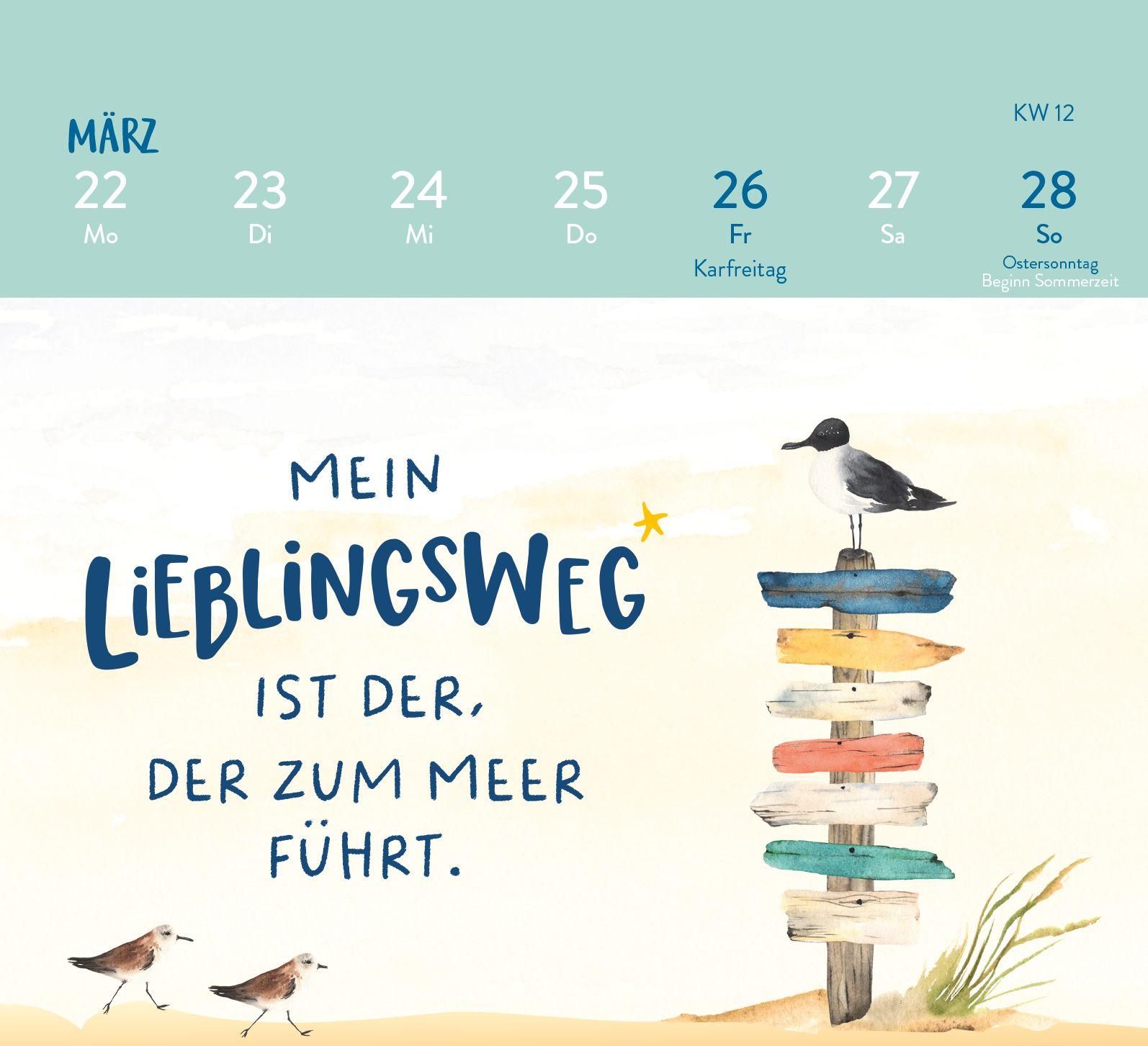 Beispielinhalt (Bild) Mini-Wochenkalender 2027: MEER ist Balsam für die Seele