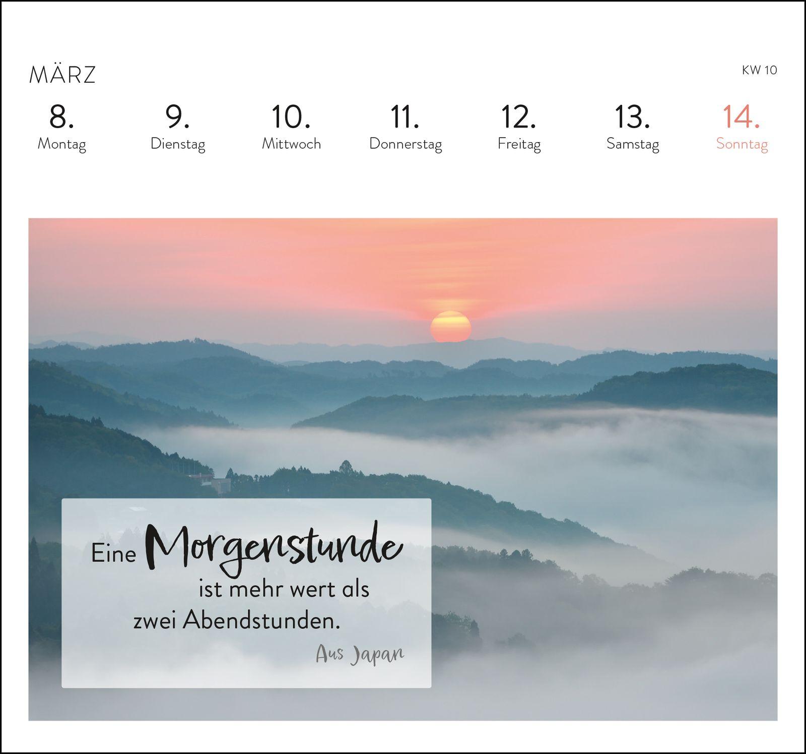 Beispielinhalt (Bild) Postkartenkalender 2027: Harmonie und Lebensglück