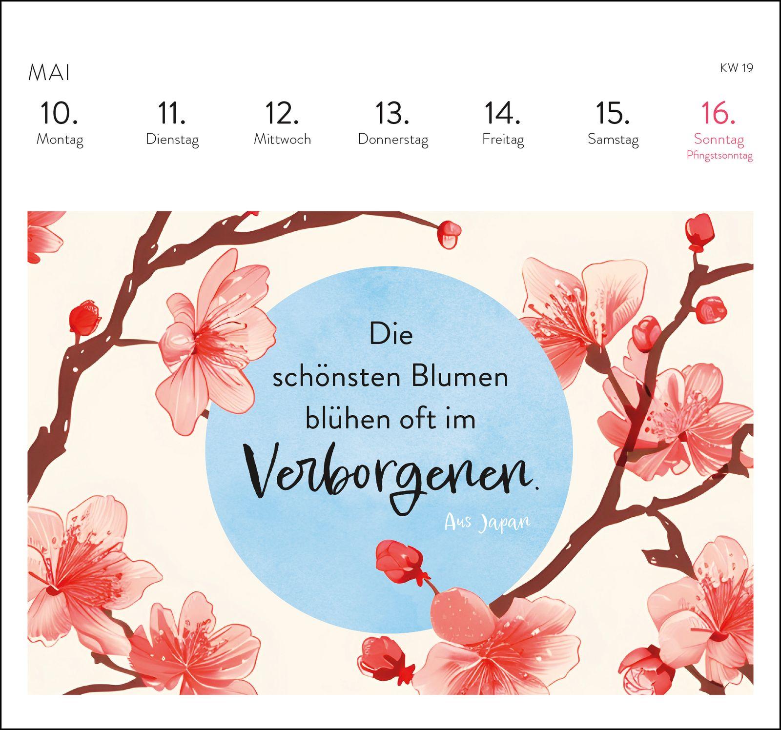 Beispielinhalt (Bild) Postkartenkalender 2027: Harmonie und Lebensglück