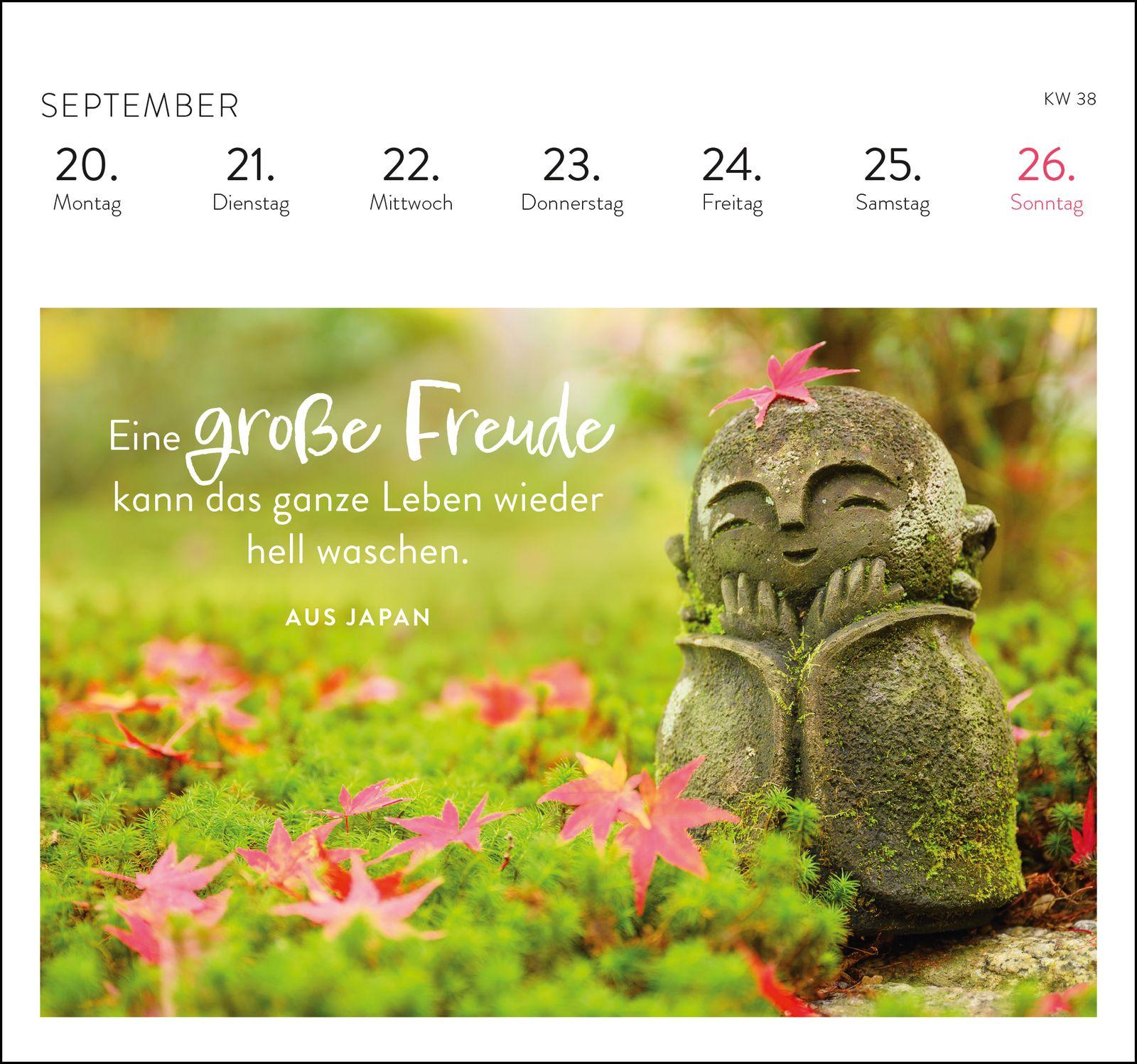 Beispielinhalt (Bild) Postkartenkalender 2027: Harmonie und Lebensglück