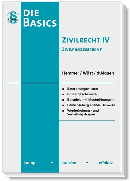 Vorderes Coverbild Die Basics Zivilrecht IV Zivilprozessrecht