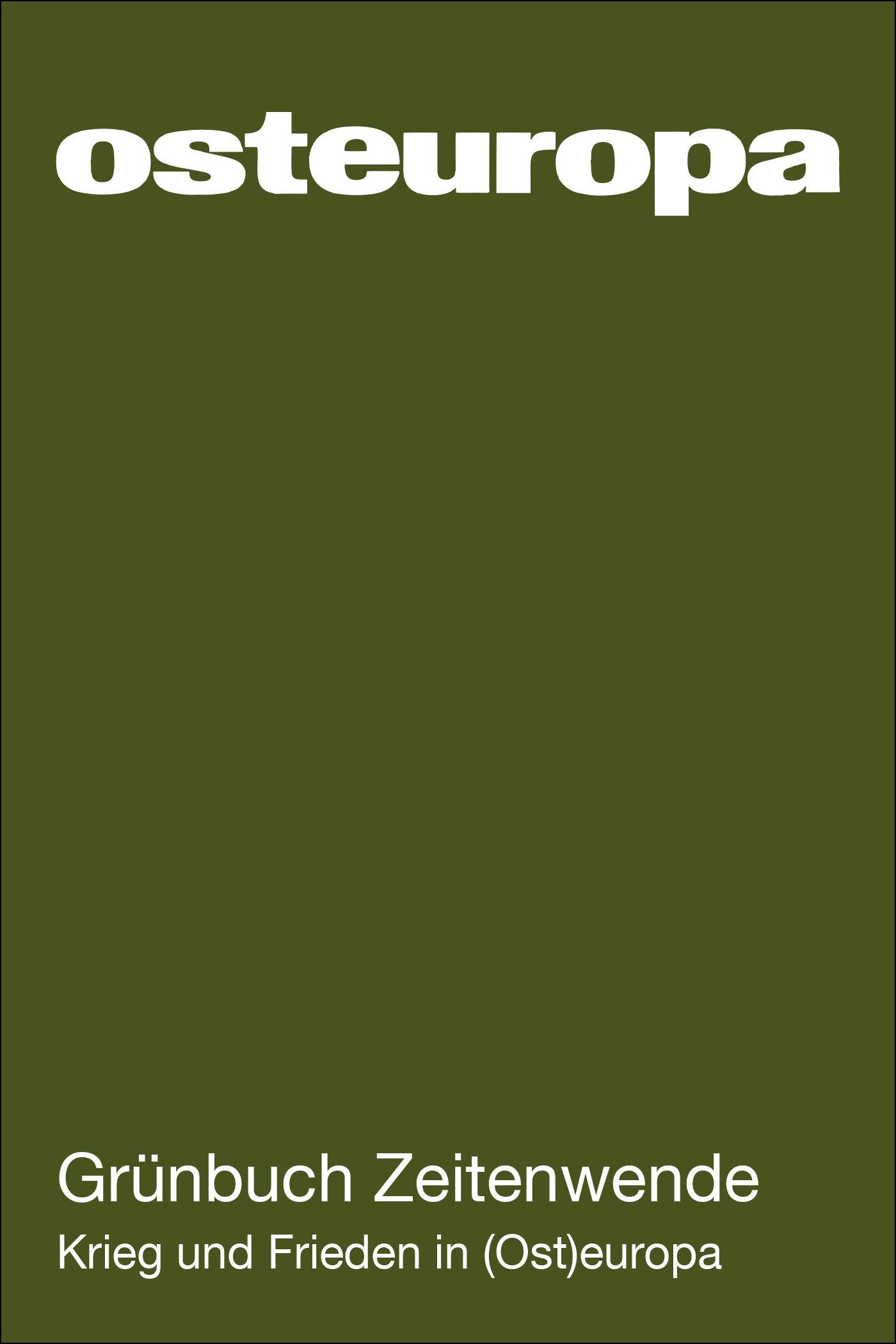 Vorderes Coverbild Osteuropa 75 (2025) 8-9