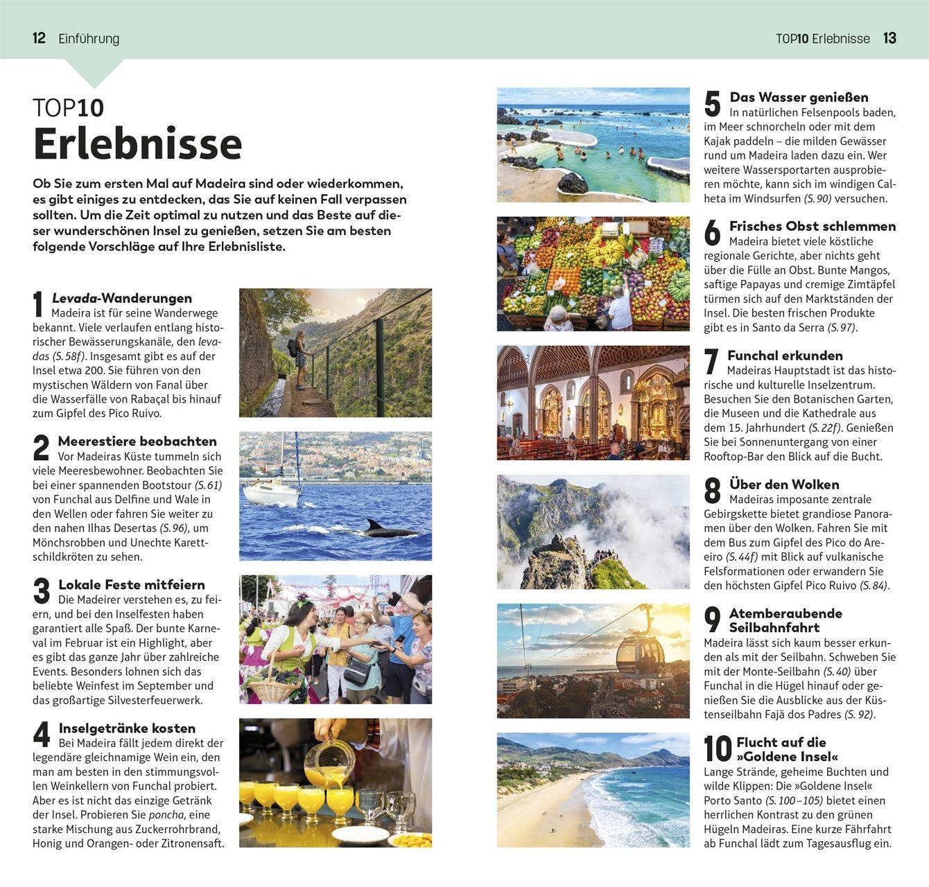 Beispielinhalt (Bild) TOP10 Reiseführer Madeira