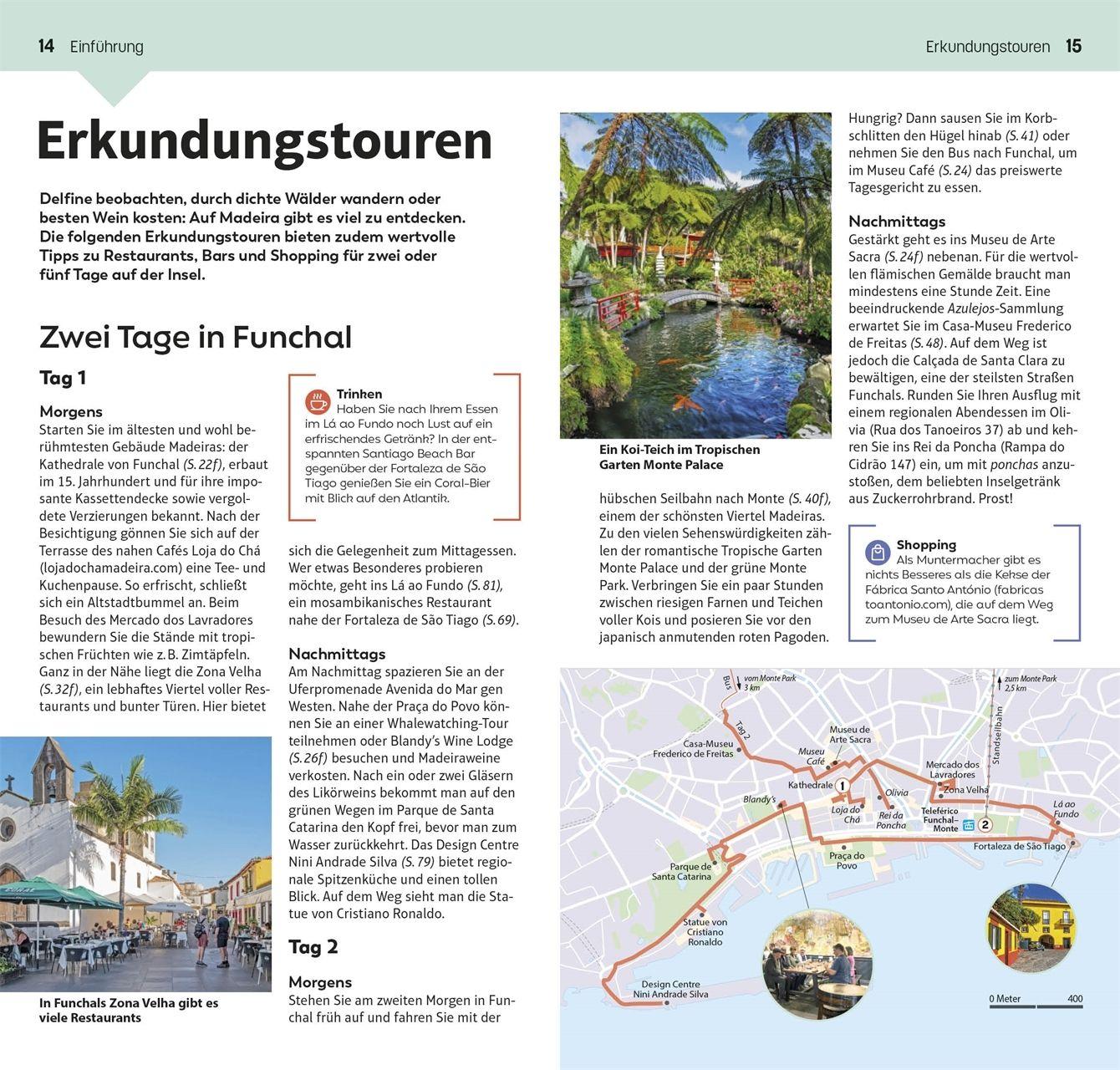 Beispielinhalt (Bild) TOP10 Reiseführer Madeira