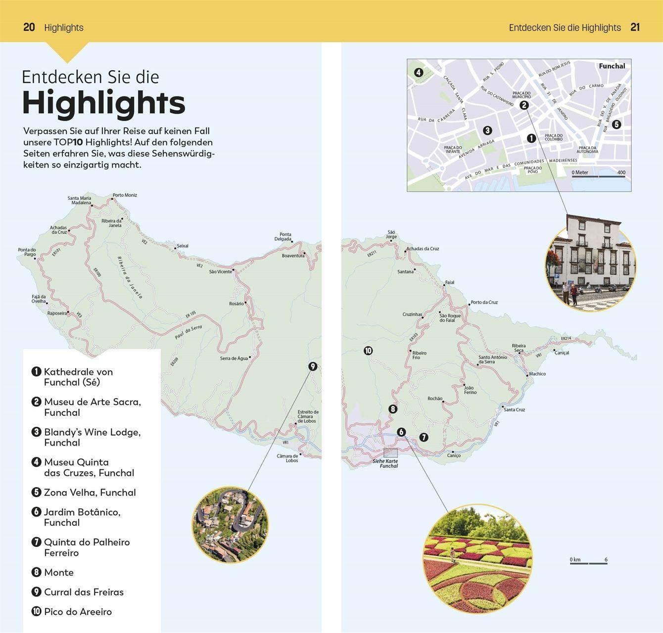 Beispielinhalt (Bild) TOP10 Reiseführer Madeira