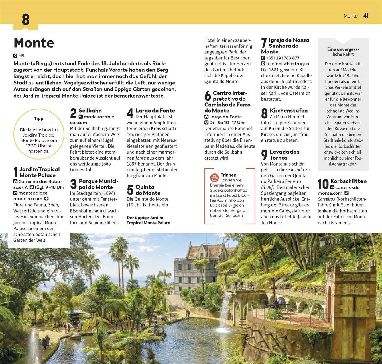 Beispielinhalt (Bild) TOP10 Reiseführer Madeira