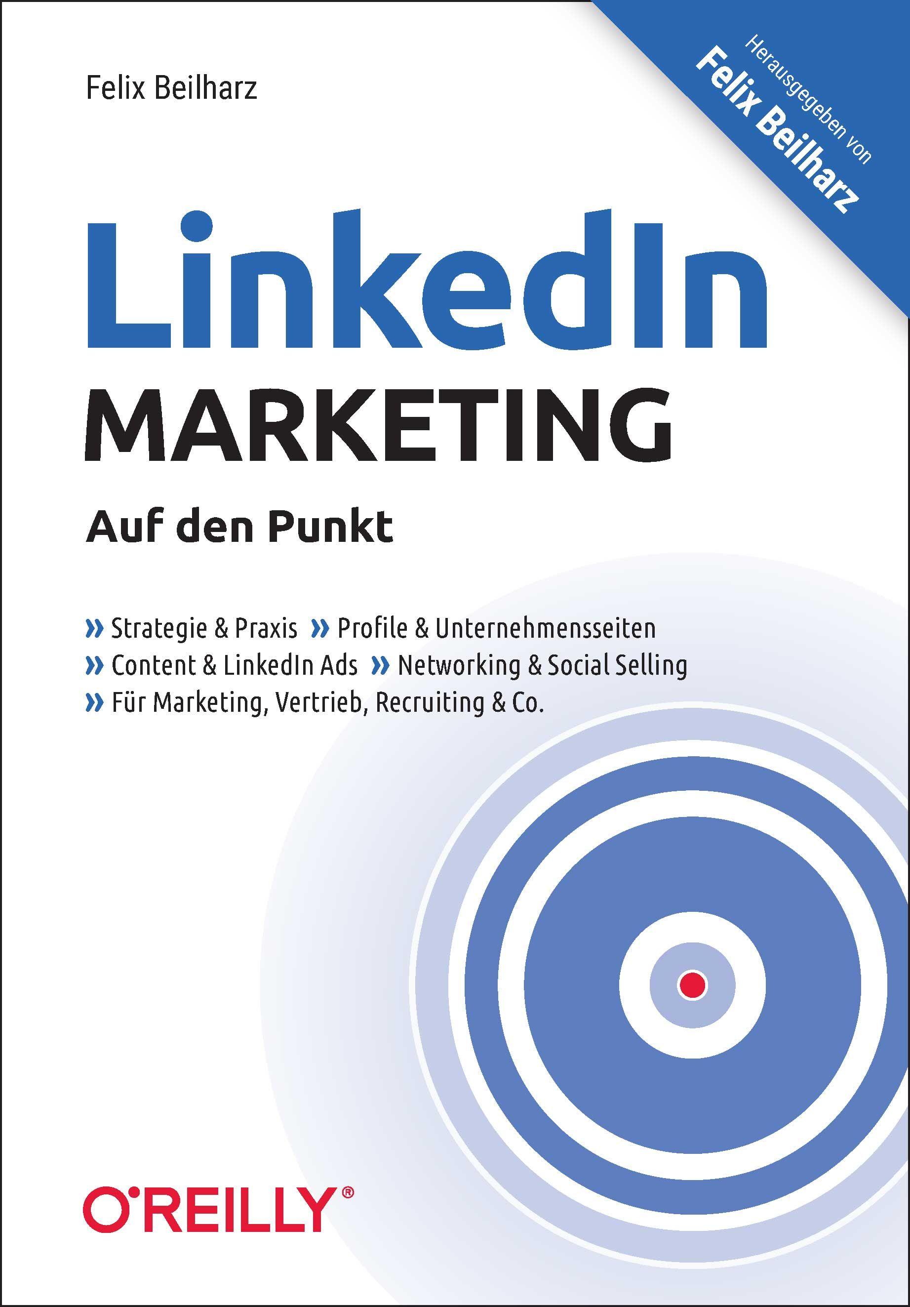 Vorderes Coverbild LinkedIn-Marketing - Auf den Punkt
