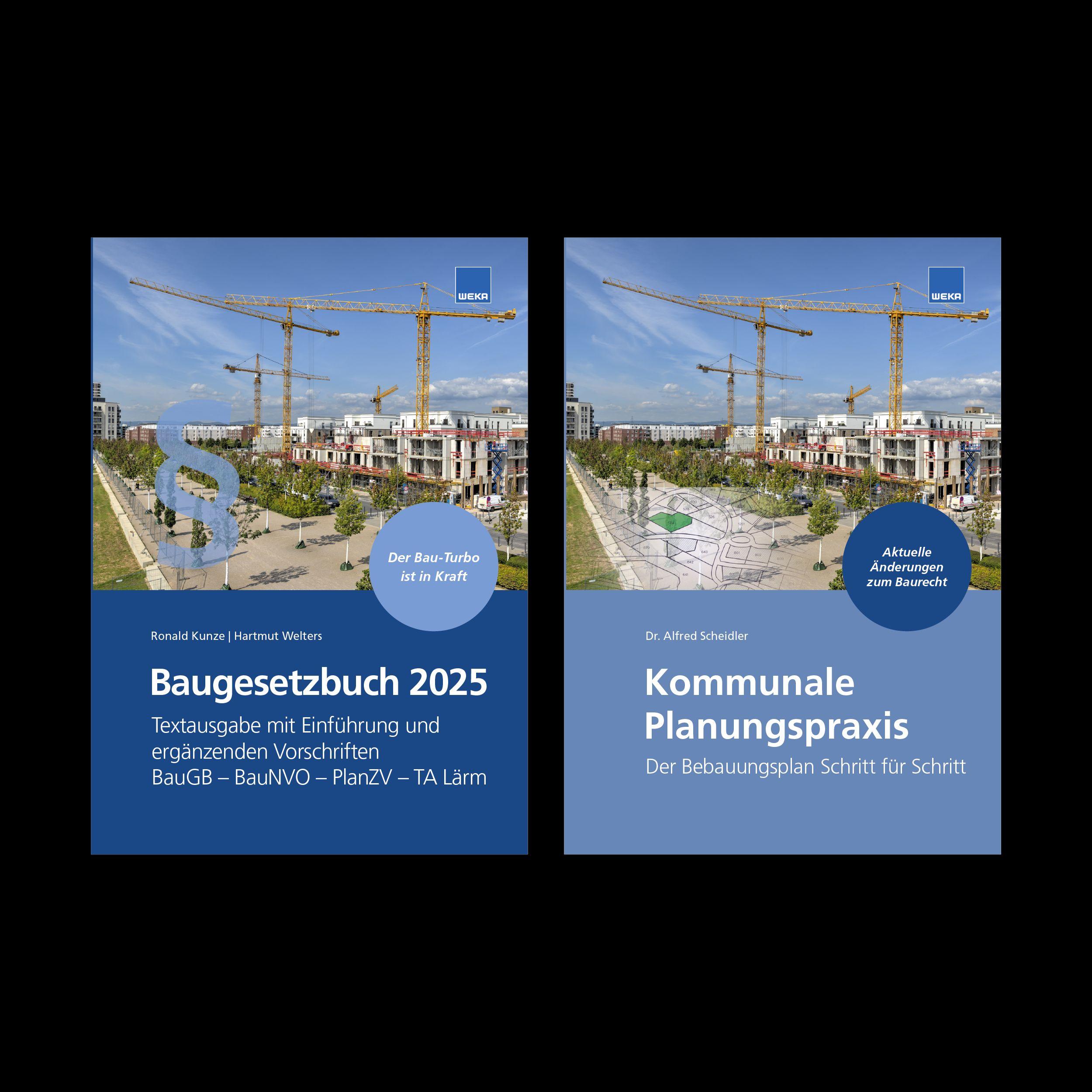 Vorderes Coverbild Baugesetzbuch 2025 + Kommunale Planungspraxis