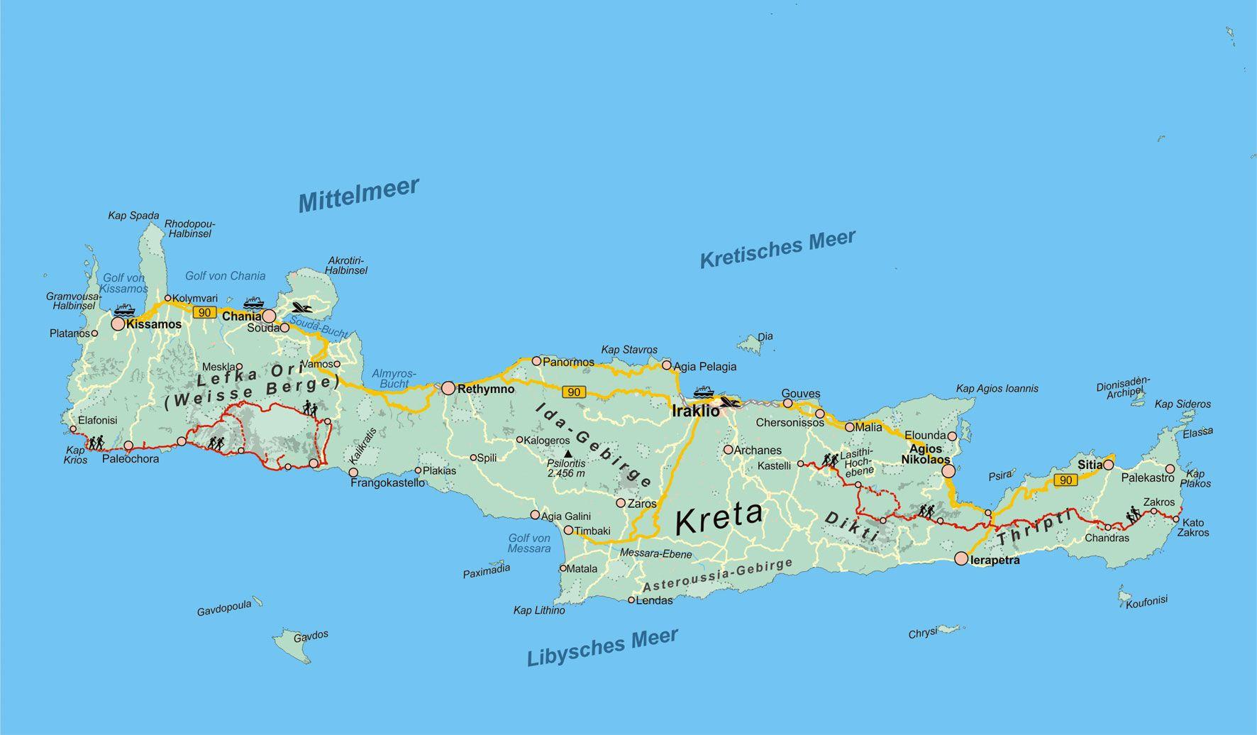 Beispielinhalt (Bild) E4 Kreta Lefka Ori und Lasithi