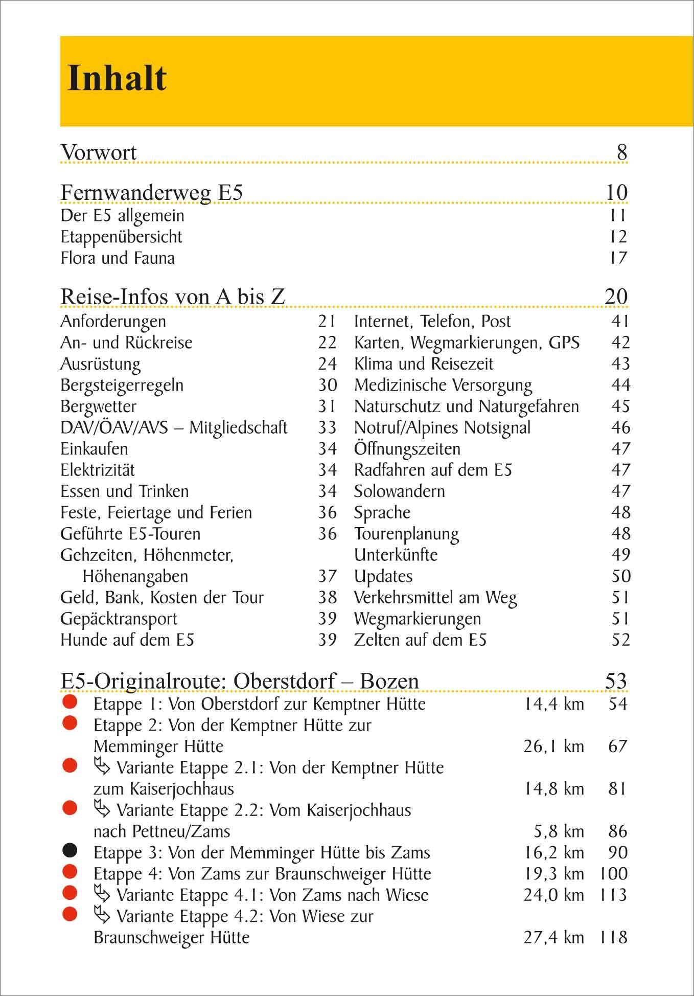 Beispielinhalt (Bild) E5 Oberstdorf - Meran/Bozen