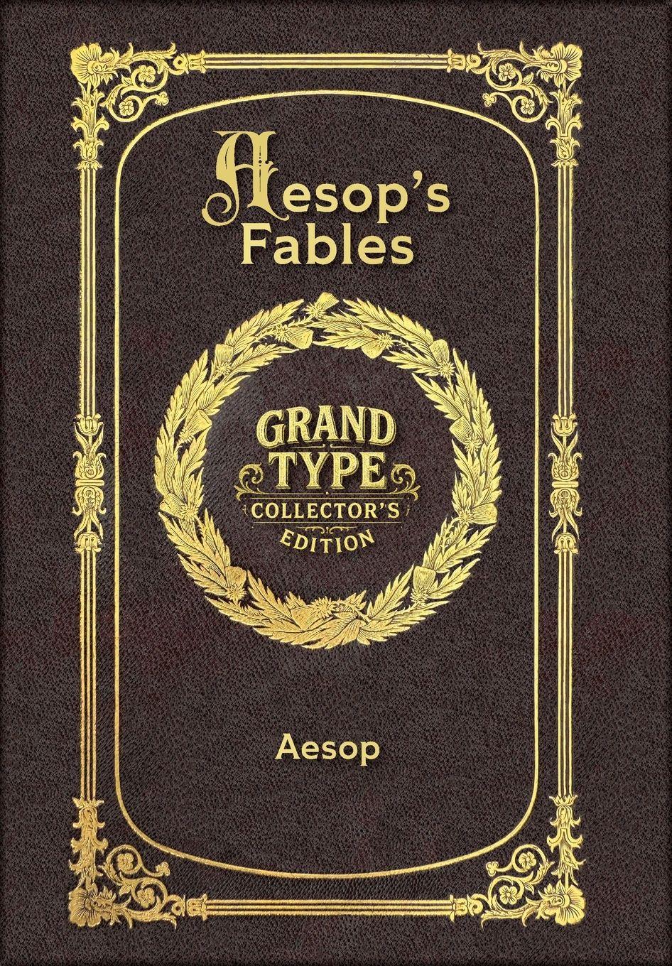 Vorderes Coverbild Large Print - Aesop's Fables - Grand Type Collector's Edition - Matte Hardcover with Dust Jacket