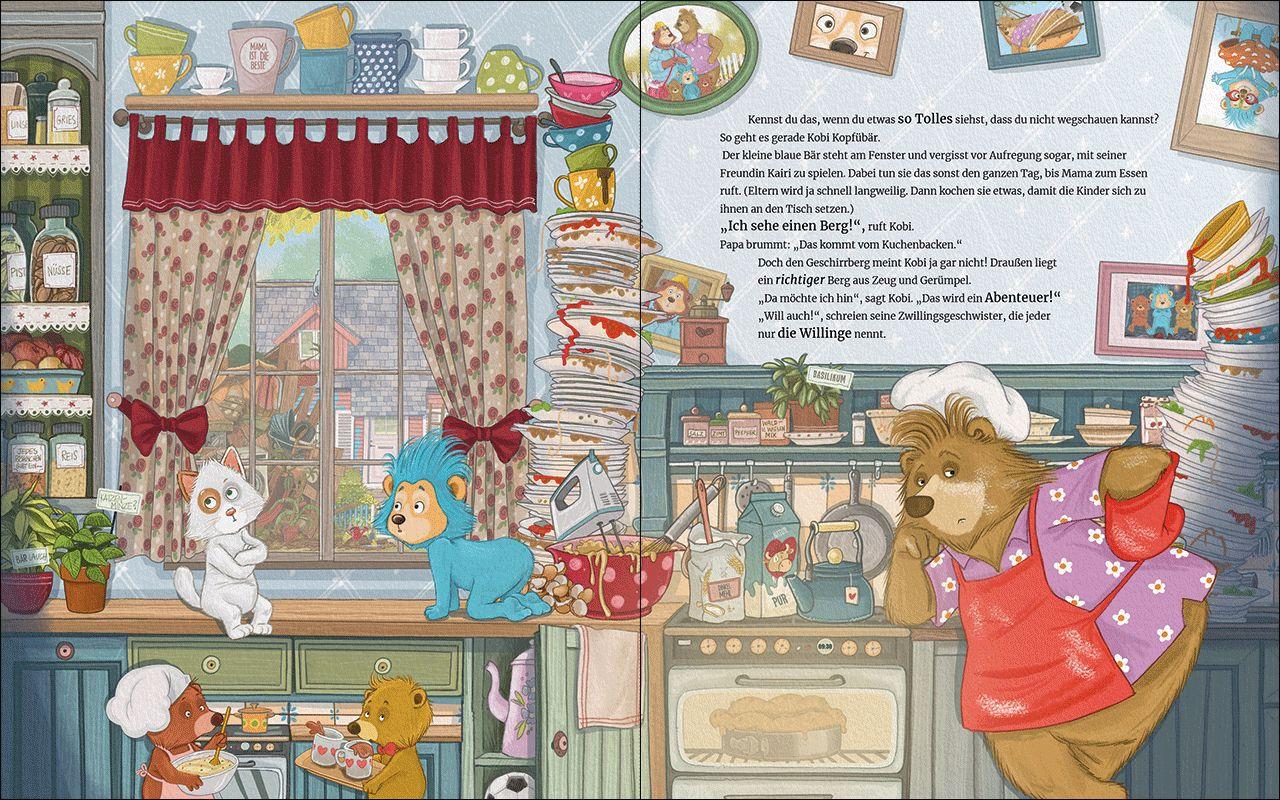 Beispielinhalt (Bild) Der Kopfübär streitet sich nie!