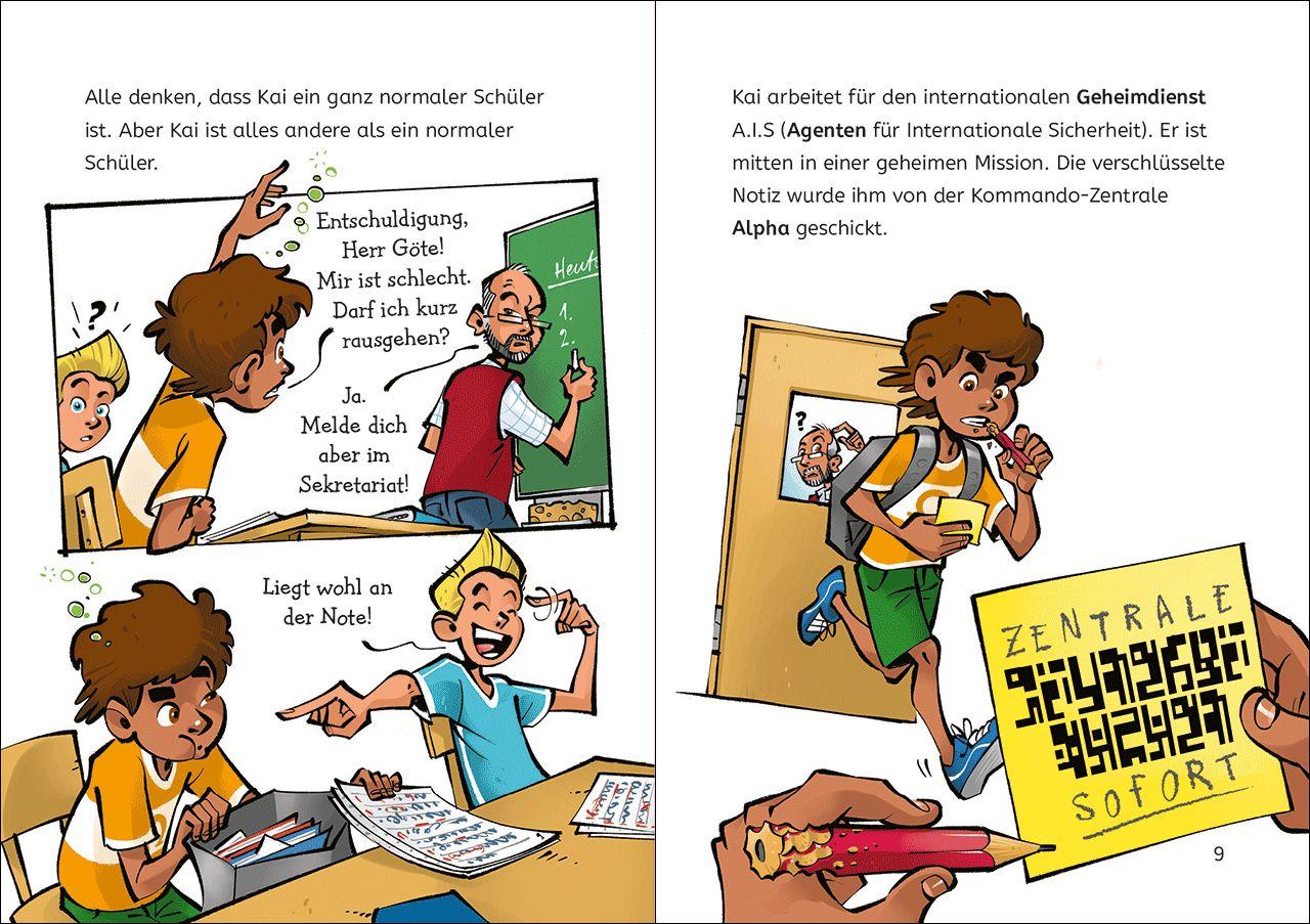 Beispielinhalt (Bild) Leselöwen 3. Klasse - Geheimagent auf gefährlicher Mission