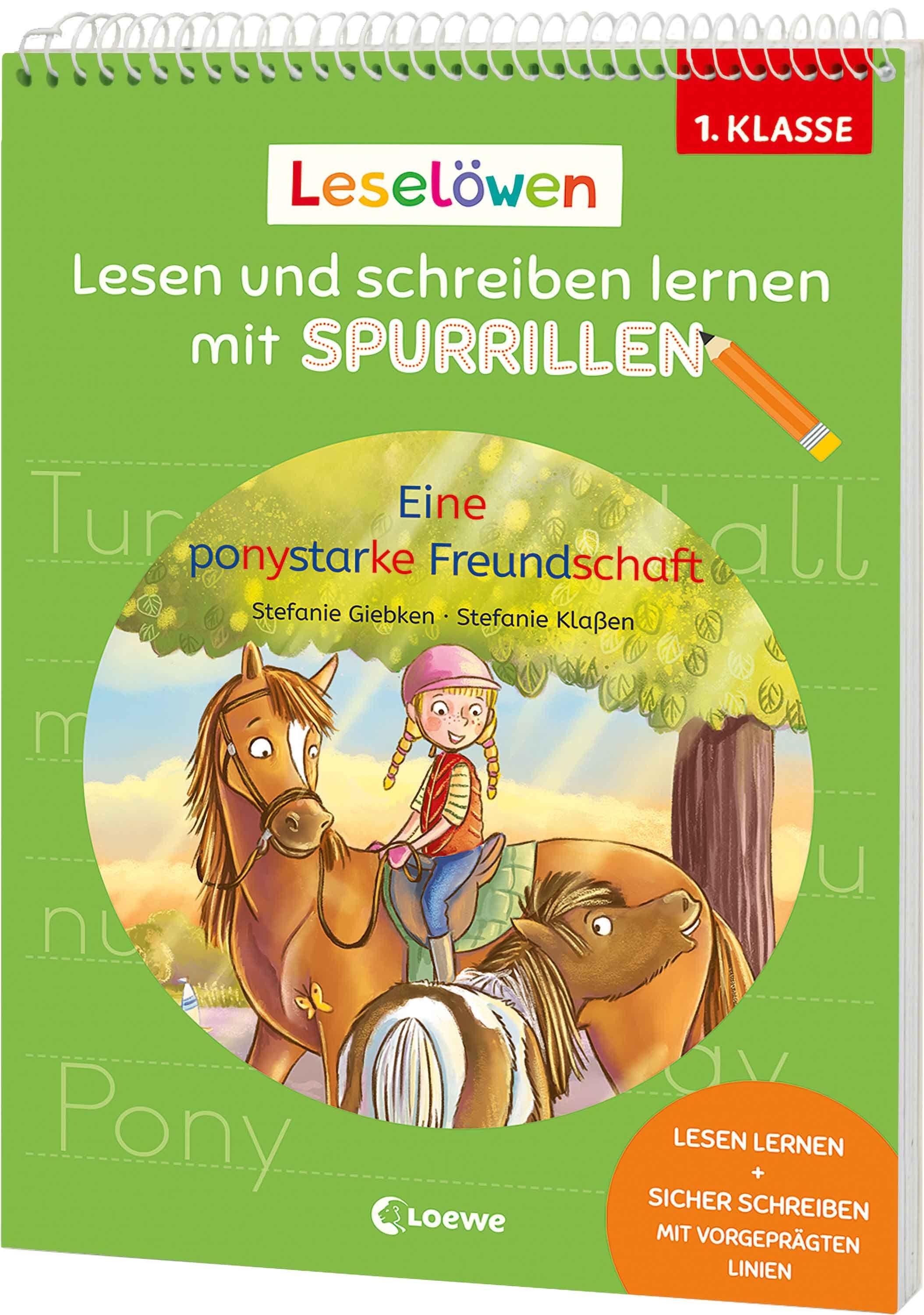 Vorderes Coverbild Leselöwen - Lesen und schreiben lernen mit Spurrillen - Eine ponystarke Freundschaft