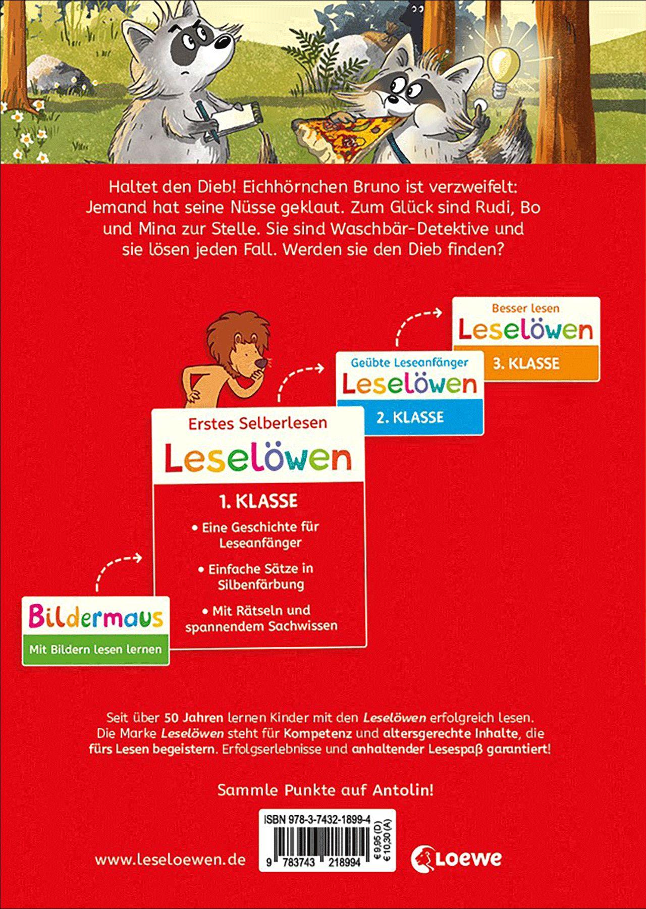 Beispielinhalt (Bild) Leselöwen 1. Klasse - Drei Waschbären für alle Fälle