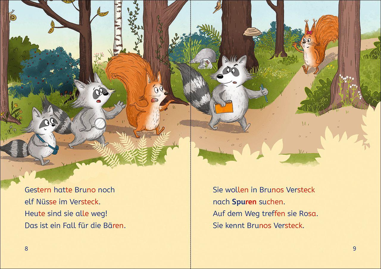 Beispielinhalt (Bild) Leselöwen 1. Klasse - Drei Waschbären für alle Fälle