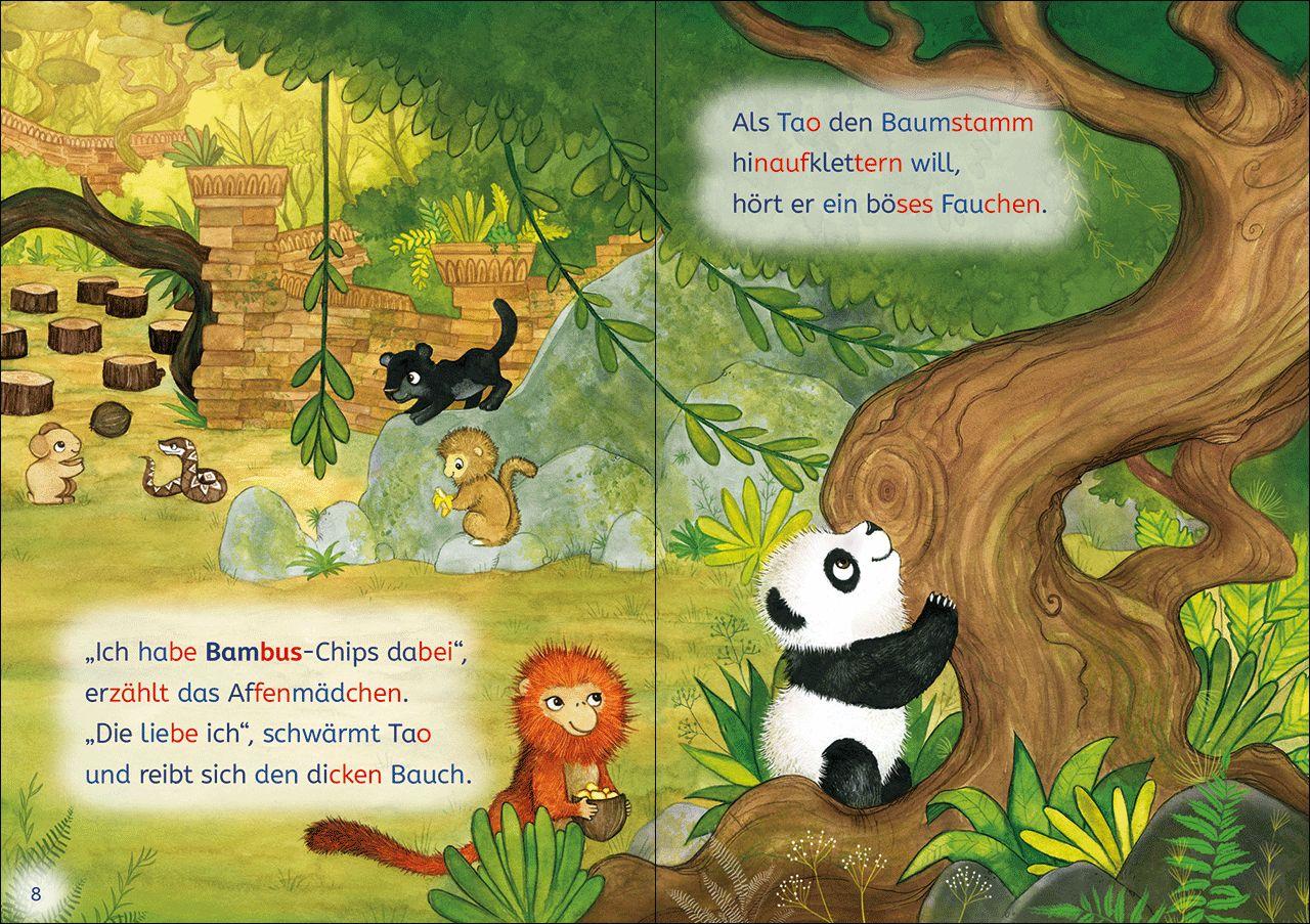 Beispielinhalt (Bild) Leselöwen 1. Klasse - Ein Panda in der Dschungelschule