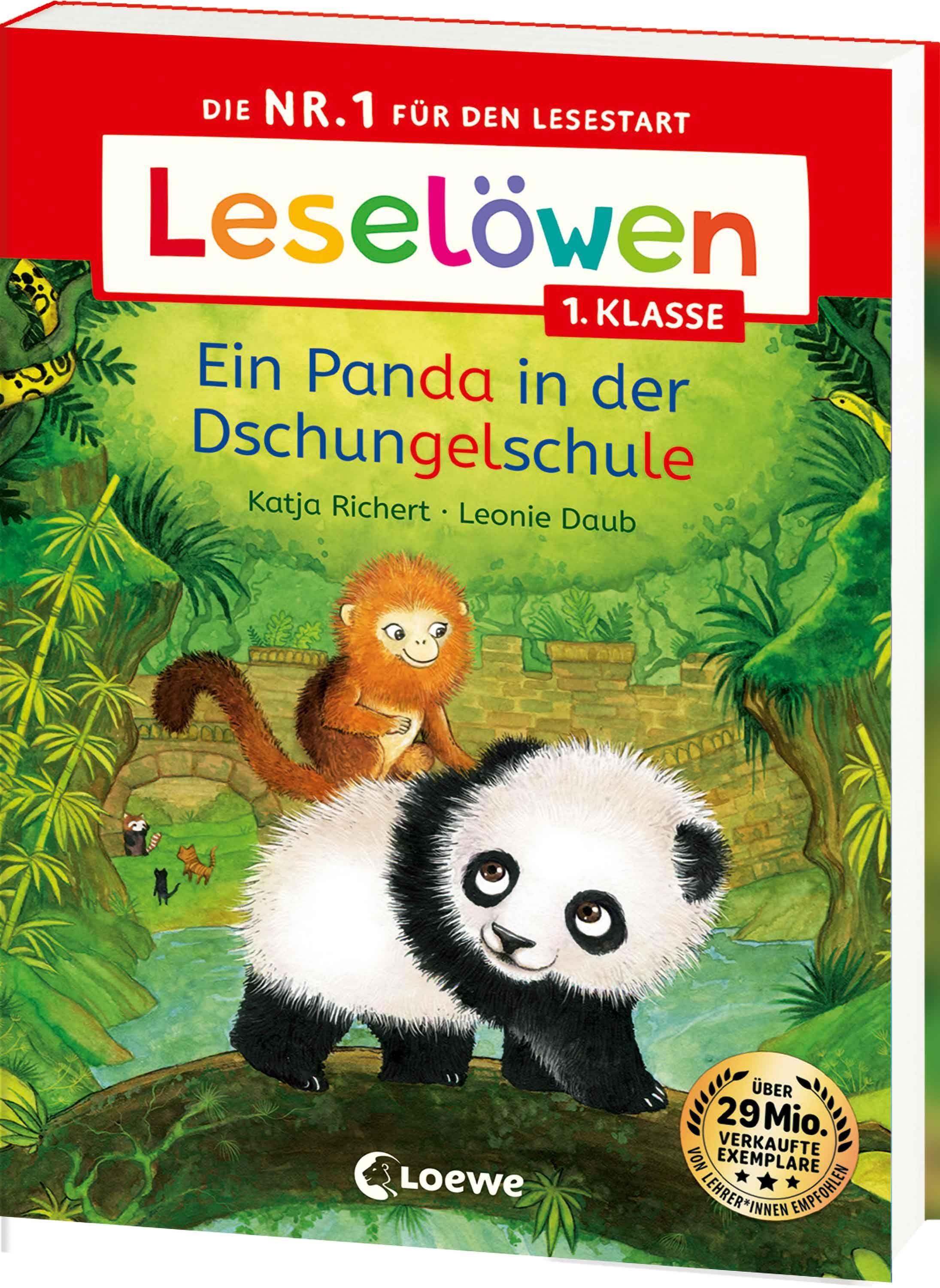 Vorderes Coverbild Leselöwen 1. Klasse - Ein Panda in der Dschungelschule