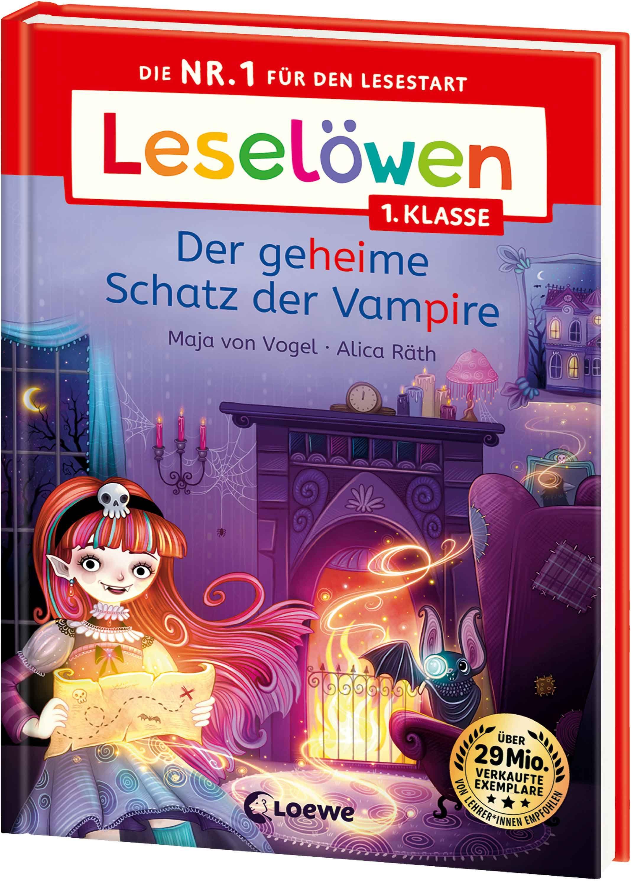 Vorderes Coverbild Leselöwen 1. Klasse - Der geheime Schatz der Vampire