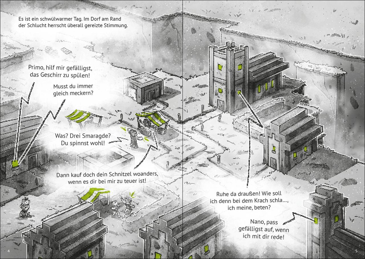 Beispielinhalt (Bild) Das Dorf (Band 8) - Reise ins vergessene Tal