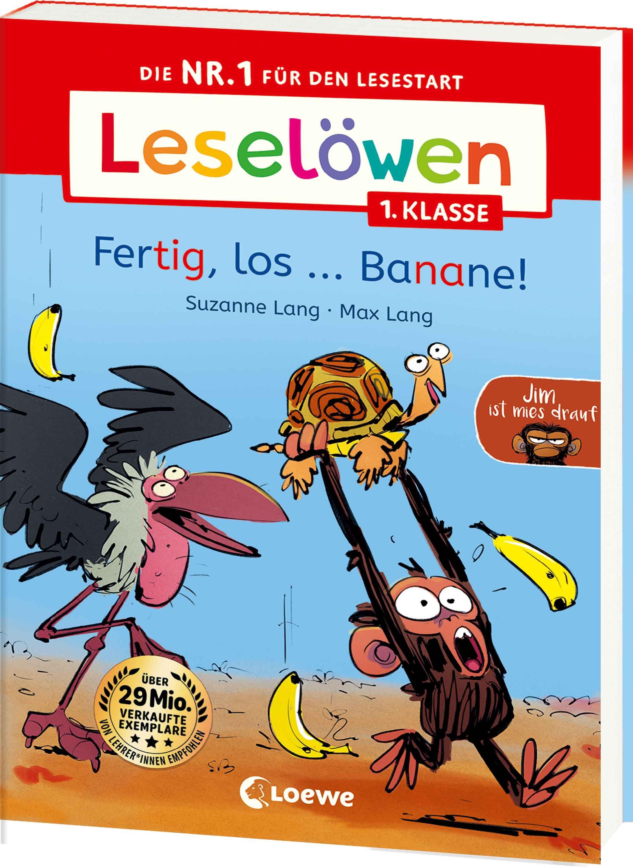 Vorderes Coverbild Leselöwen 1. Klasse - Jim ist mies drauf - Fertig, los...Banane!