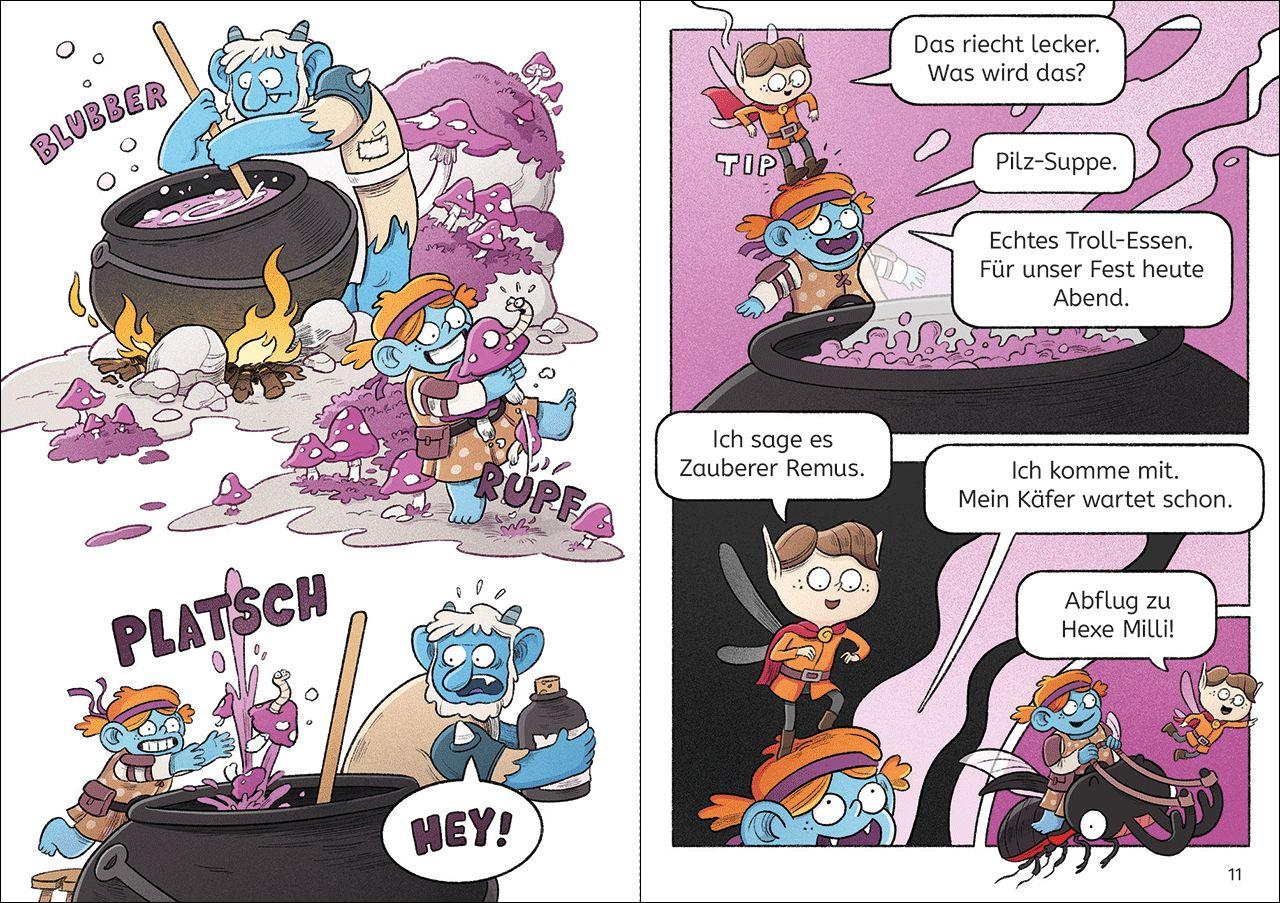 Beispielinhalt (Bild) Leselöwen Comics 1. Klasse - Drachen-Alarm auf der magischen Insel