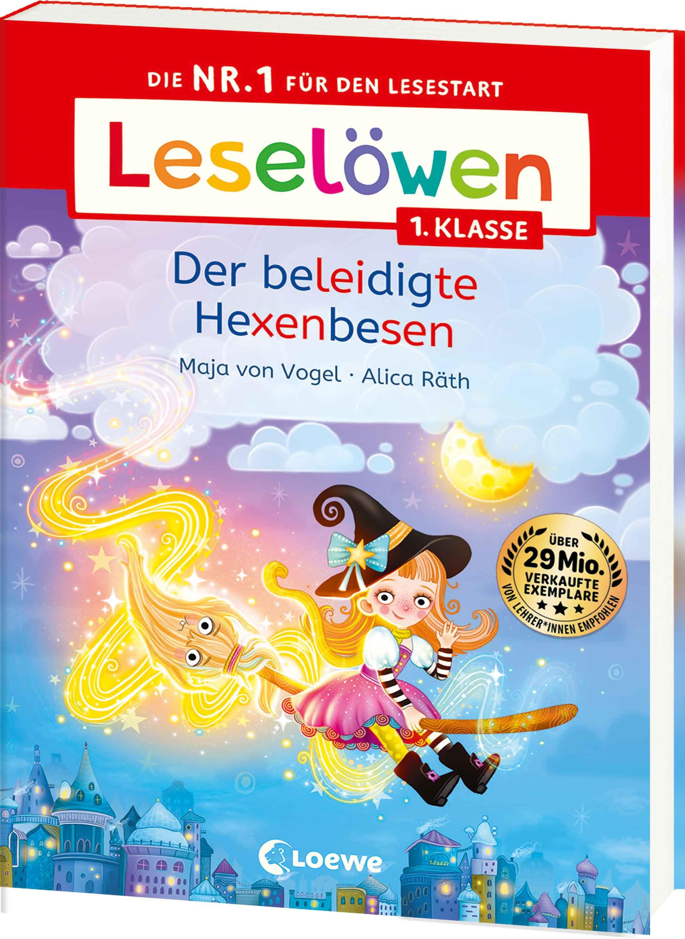 Vorderes Coverbild Leselöwen 1. Klasse - Der beleidigte Hexenbesen
