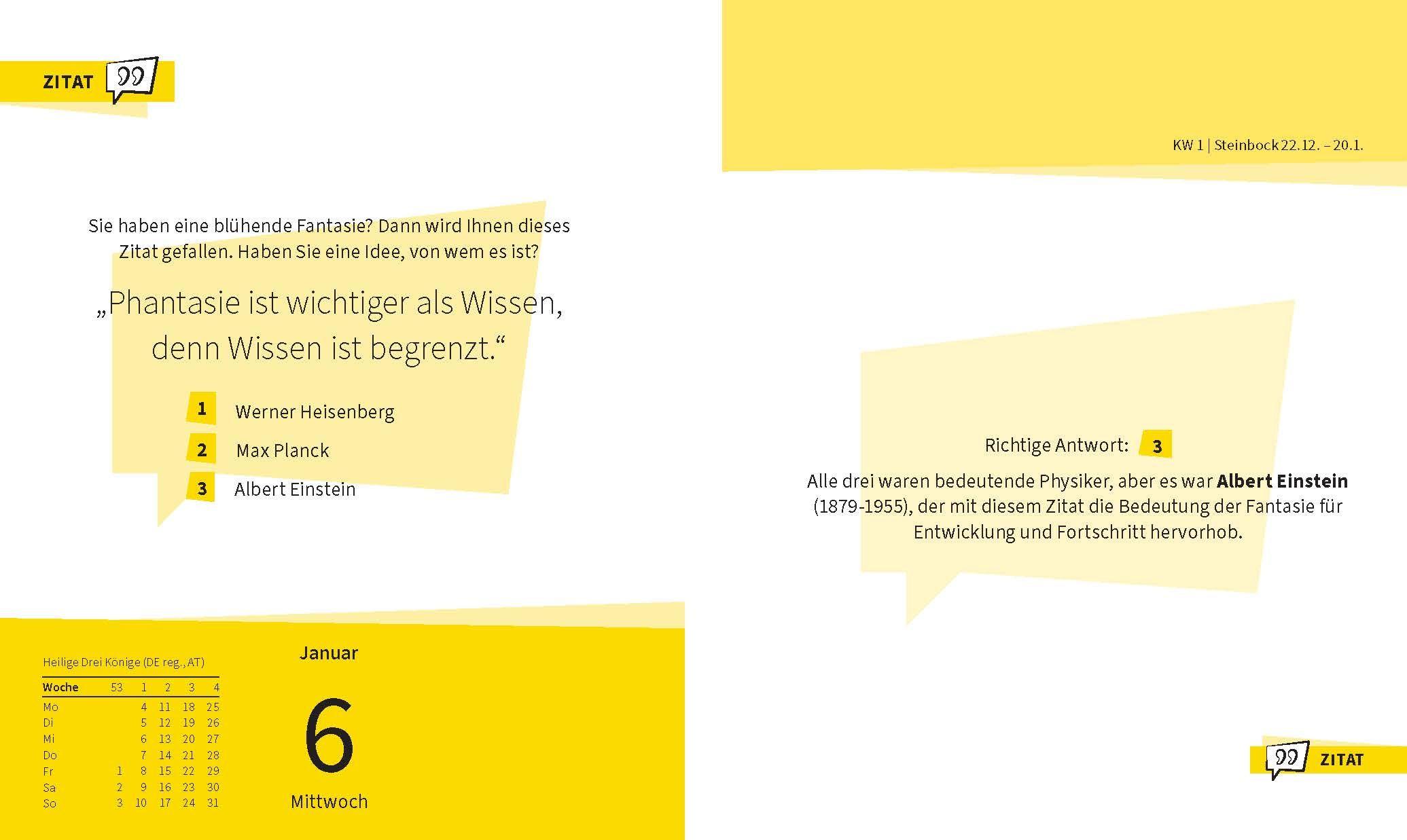 Beispielinhalt (Bild) Langenscheidt Sprachkalender Deutsch A Quiz a Day 2027