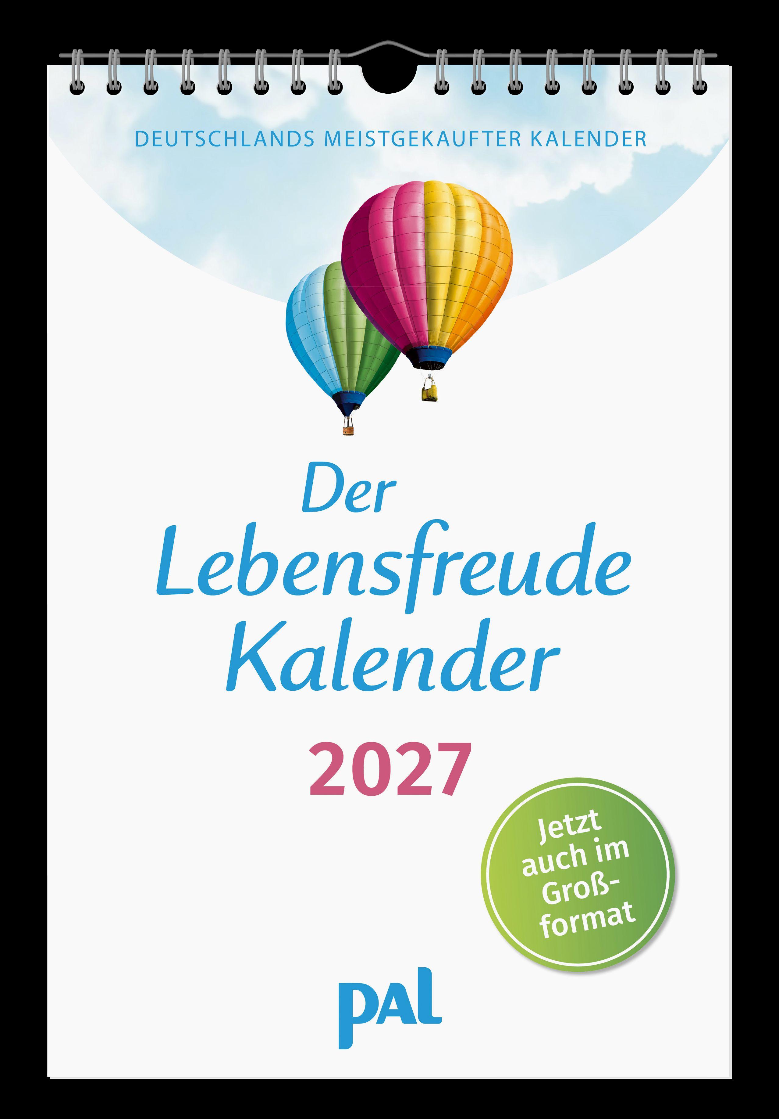 Vorderes Coverbild Der Lebensfreude-Kalender 2027 im Großformat