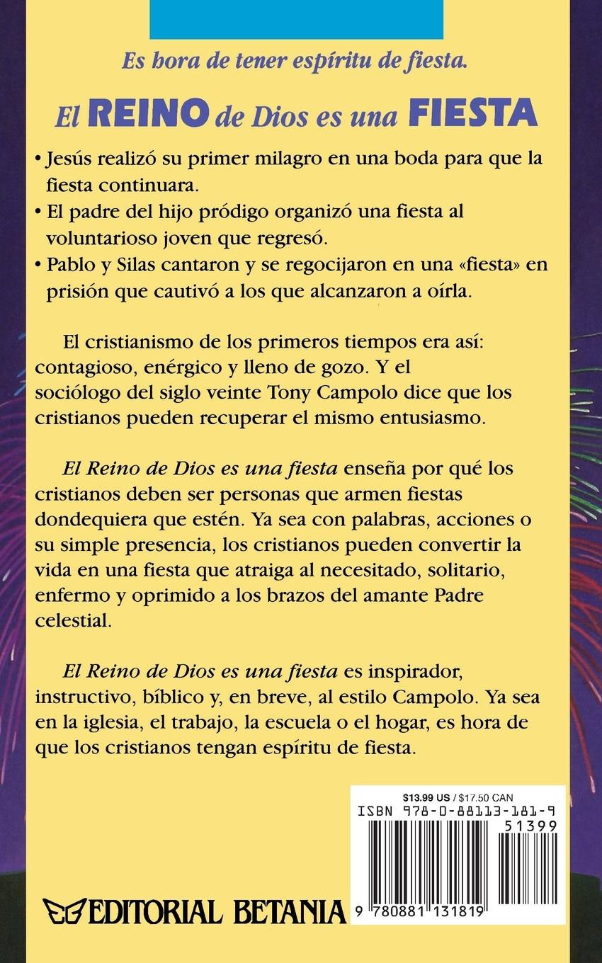 Rückseitencover El Reino de Dios Es una Fiesta = The Kingdom of God Is a Party