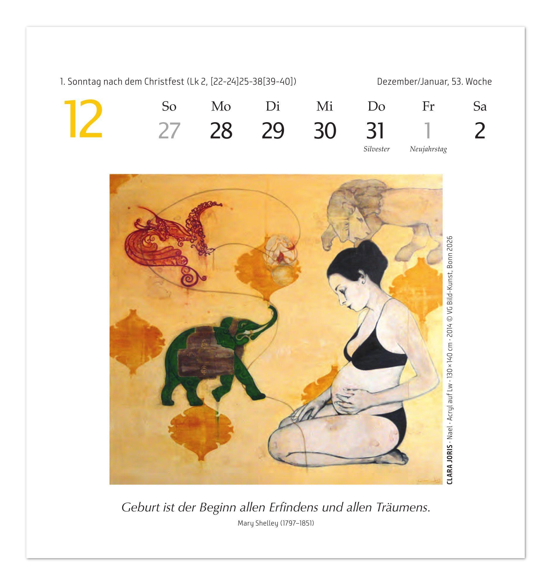 Beispielinhalt (Bild) Frauen-Kalender 2027