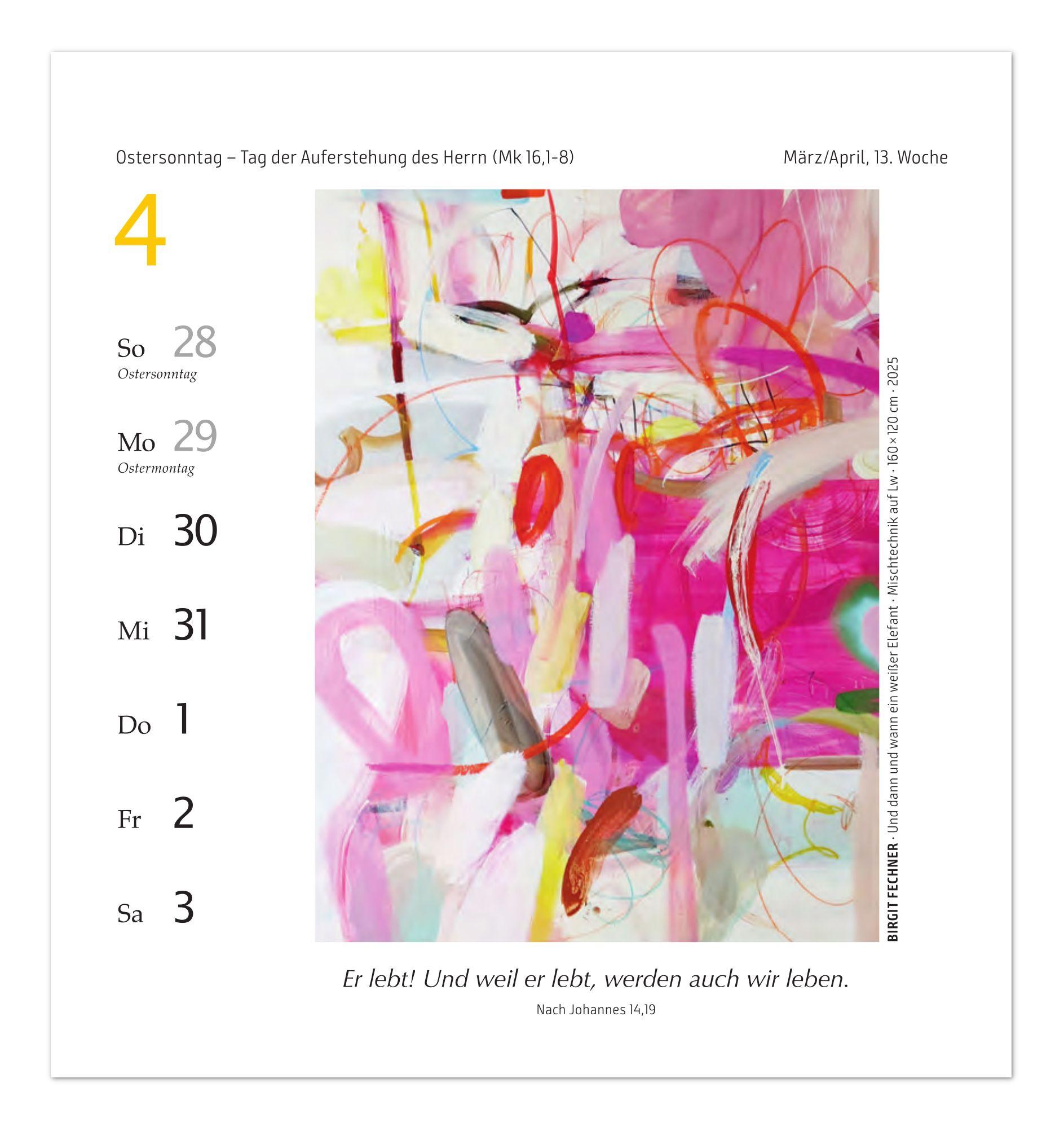 Beispielinhalt (Bild) Frauen-Kalender 2027