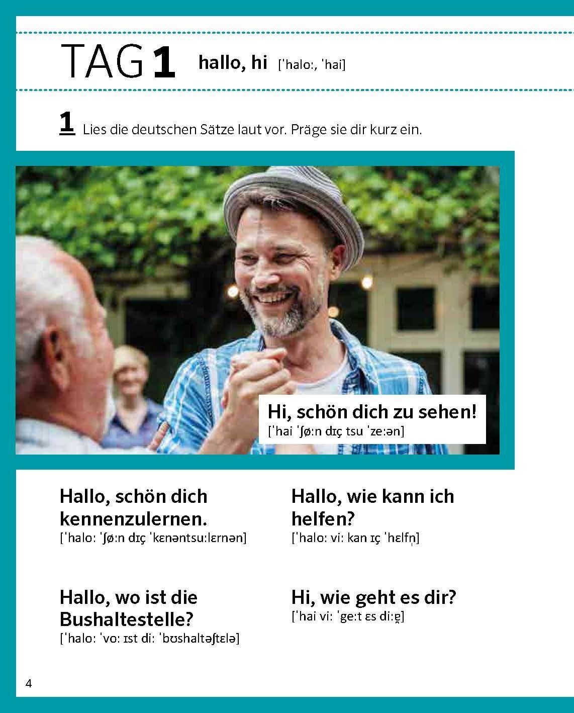 Beispielinhalt (Bild) PONS Von 0 auf 500 Sätze Deutsch