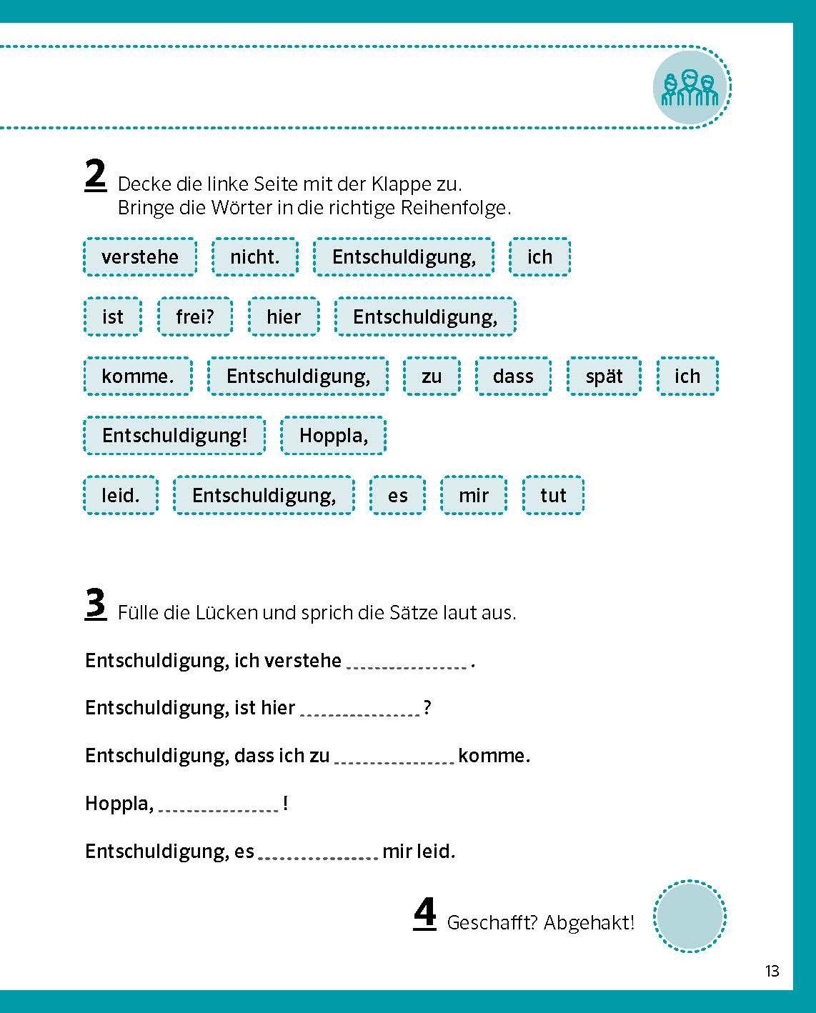 Beispielinhalt (Bild) PONS Von 0 auf 500 Sätze Deutsch