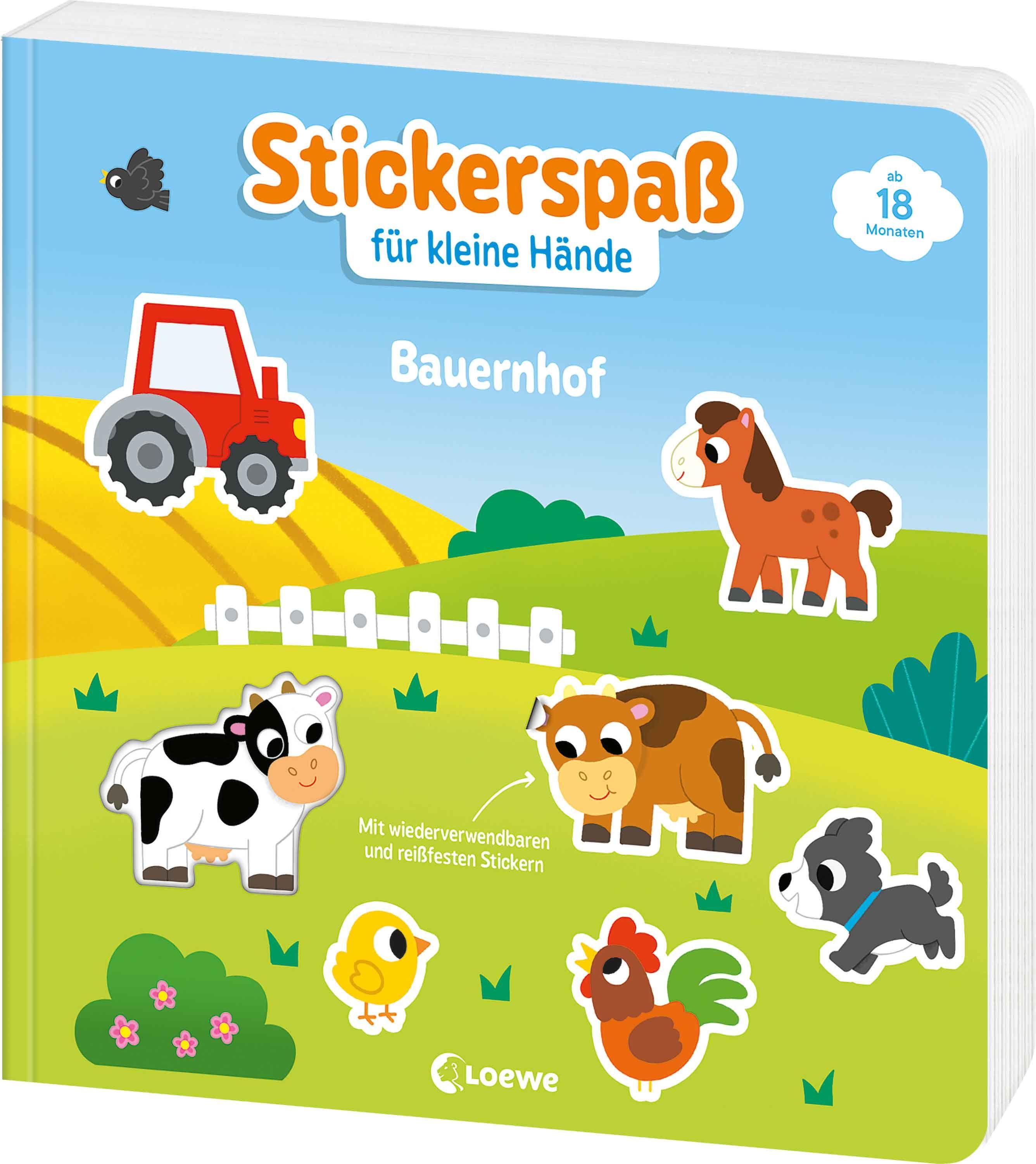 Vorderes Coverbild Stickerspaß für kleine Hände - Bauernhof