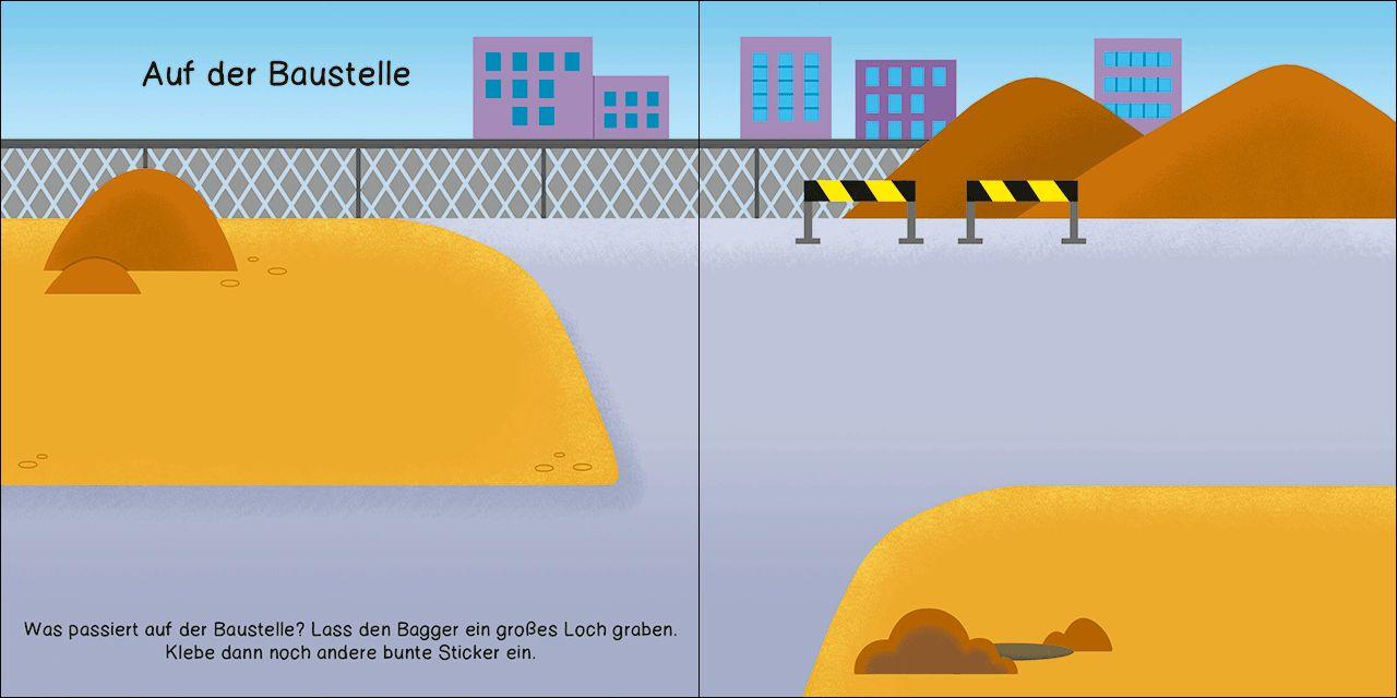 Beispielinhalt (Bild) Stickerspaß für kleine Hände - Fahrzeuge