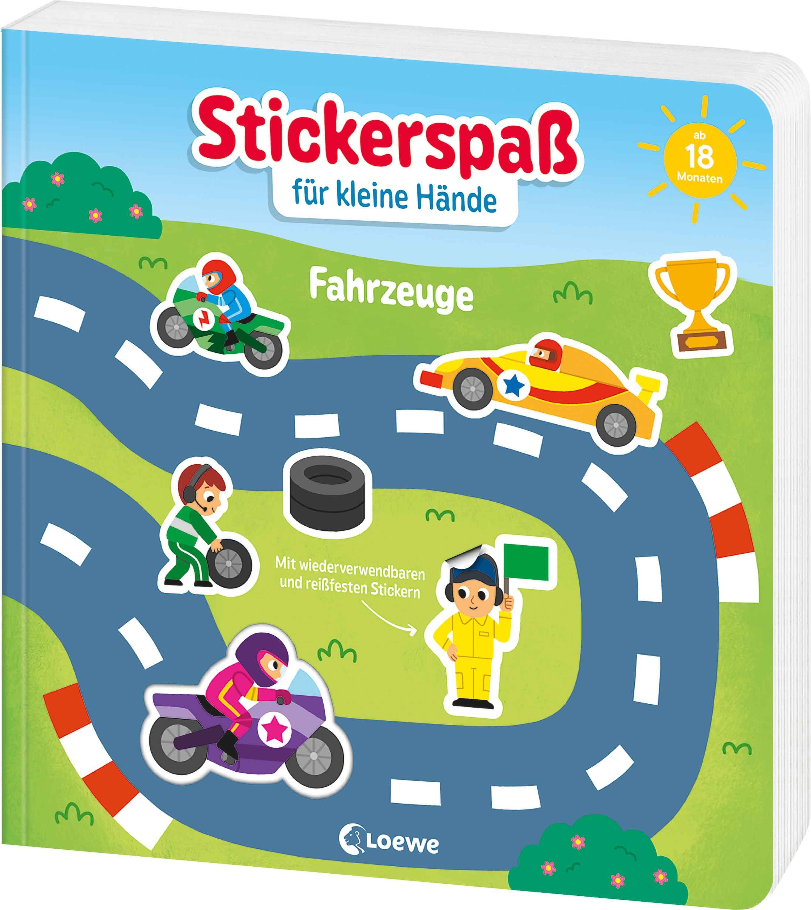 Vorderes Coverbild Stickerspaß für kleine Hände - Fahrzeuge