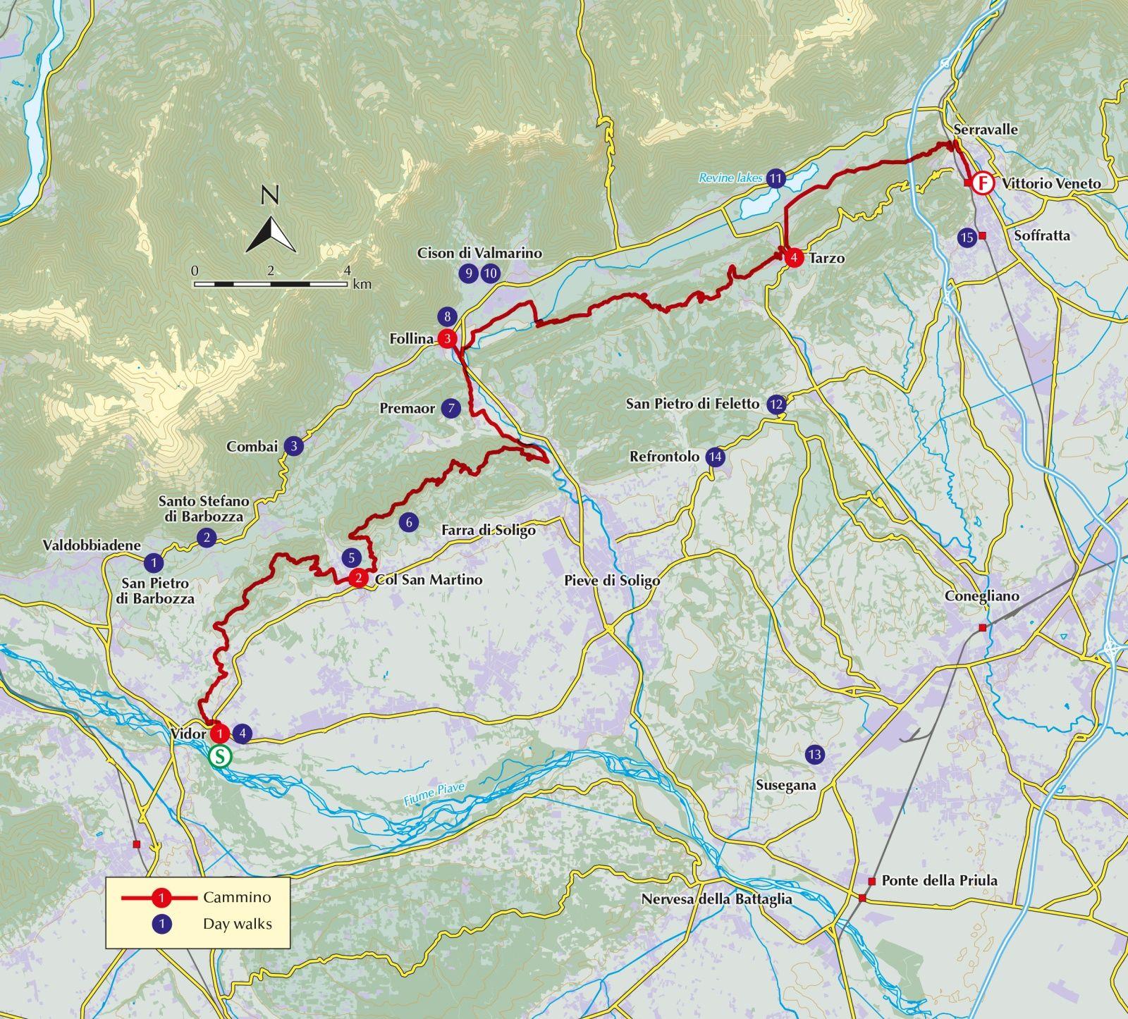 Beispielinhalt (Bild) Walking in the Prosecco Hills