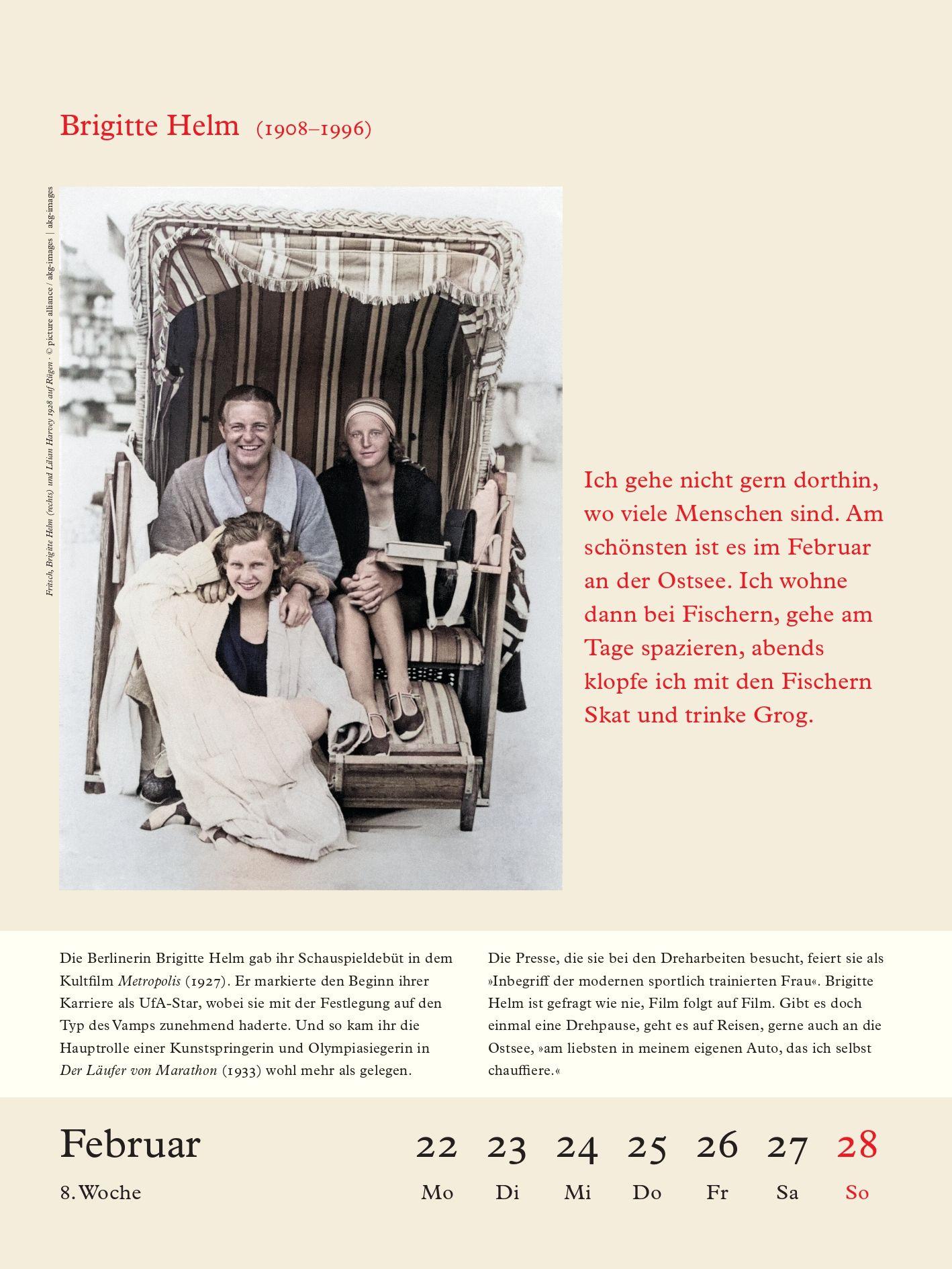 Beispielinhalt (Bild) Literarische Ostsee Kalender 2027